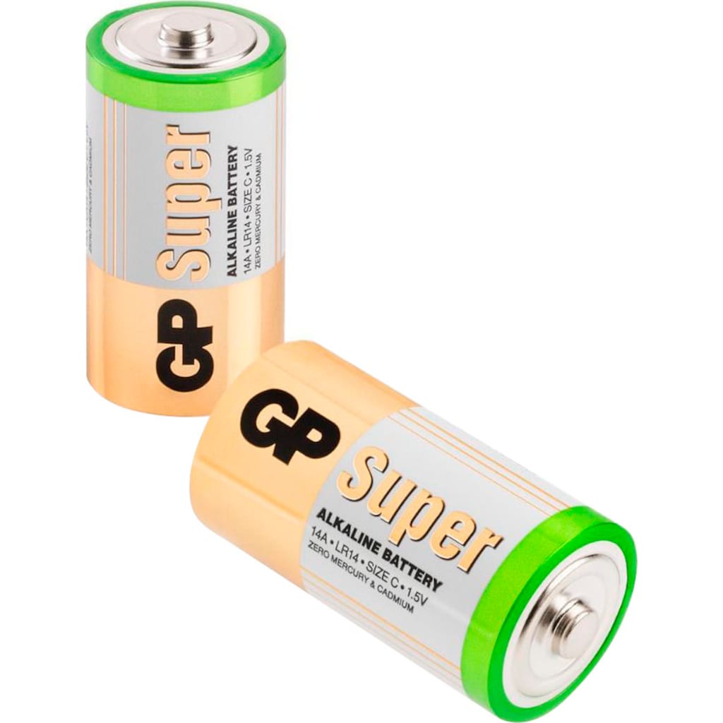 GP Batteries Batterie »2er Pack Super Alkaline C«, 1,5 V, (Set, 2 St.)