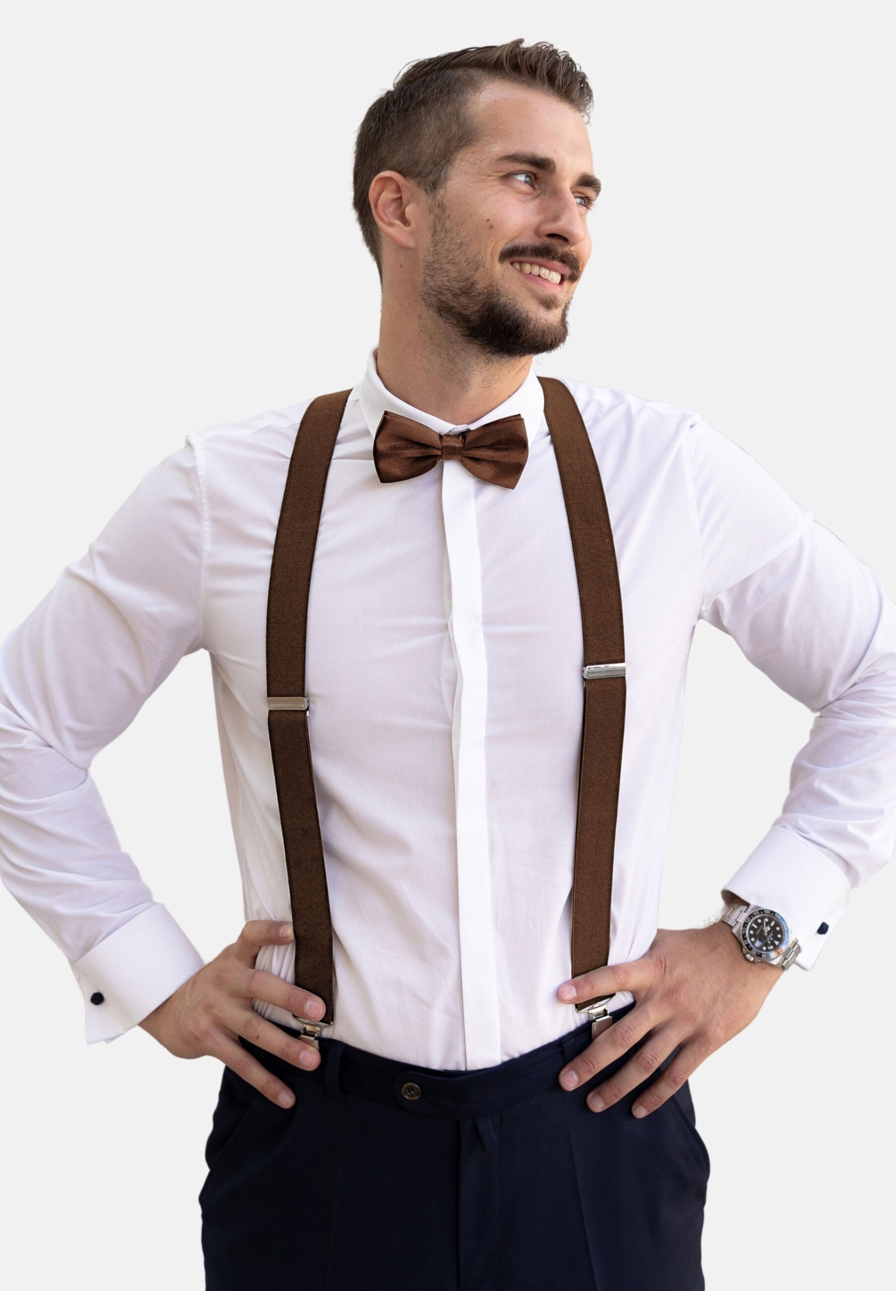 Massi Morino Hosenträger »Massi Morino Hosenträger-Set« 2 Stk. mit Fliege