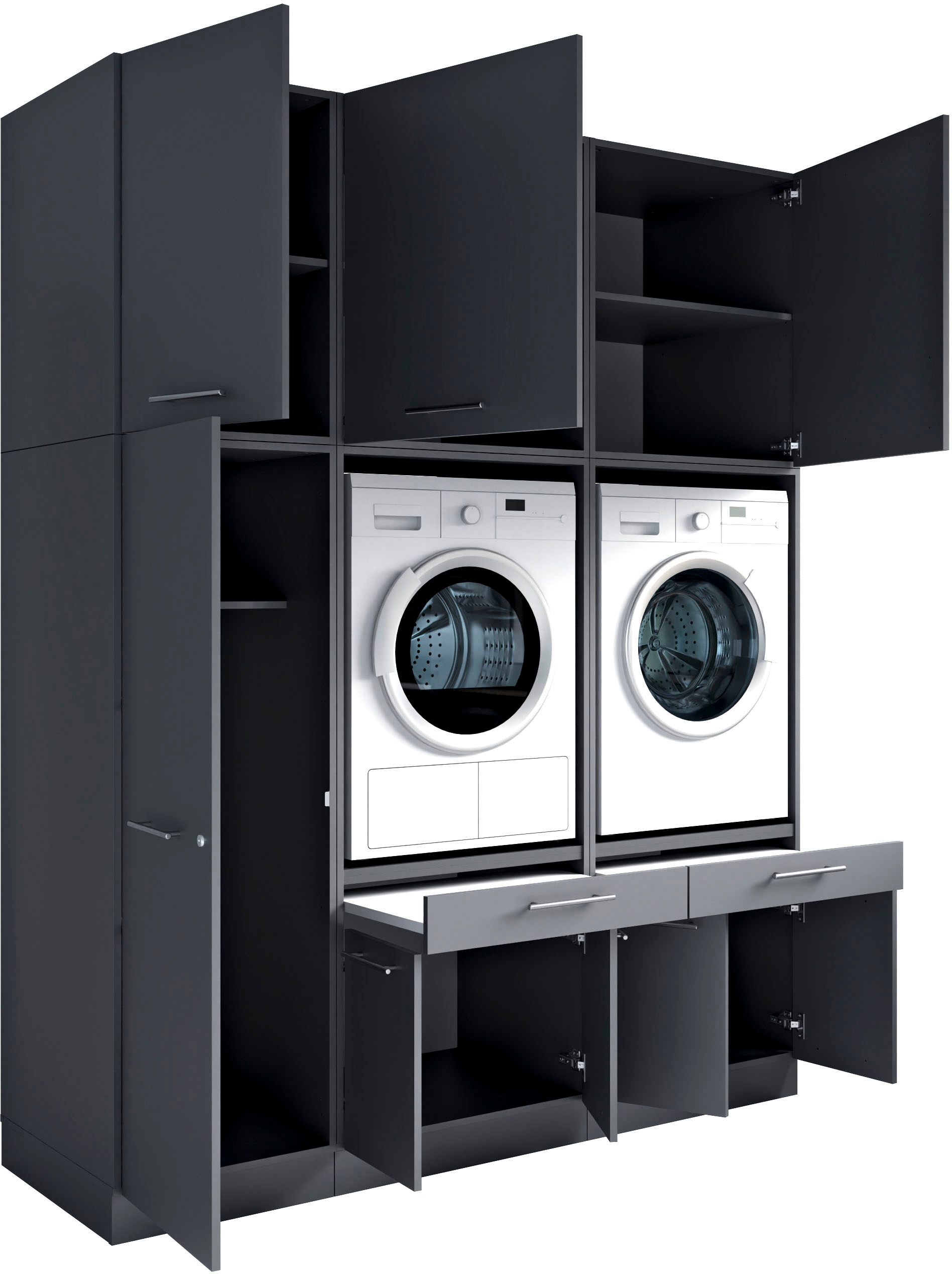 Laundreezy Mehrzweckschrank-Set »Laundreezy, 6-tlg. Mehrzweckschrank-Set B/H/T 186/238/68 cm« 6 Stk. tlg.