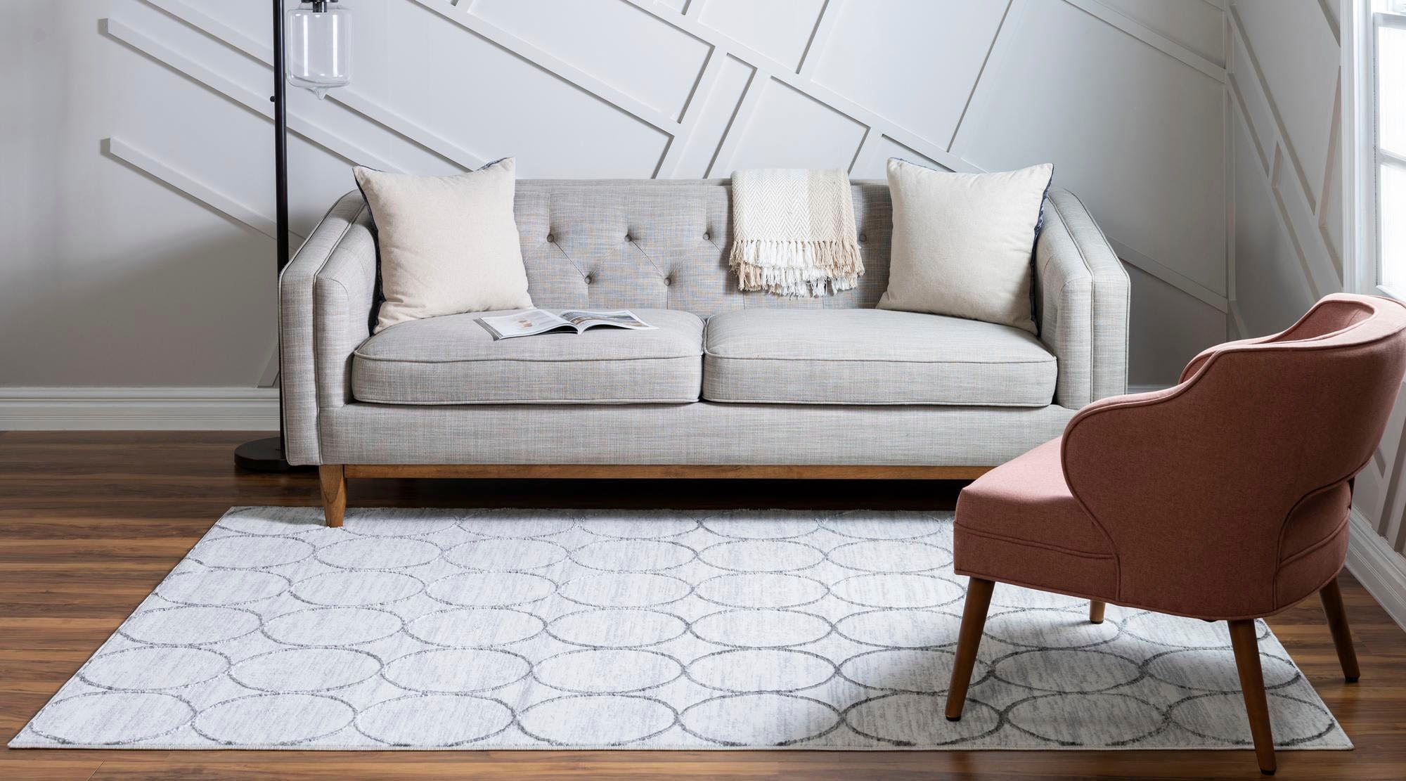 Myflair Möbel & Accessoires Teppich »Titan Trellis Lagerräumung«, rechteckig, 13 mm Höhe, Kurzflor, gewebt, modernes Design, Motiv Kreise