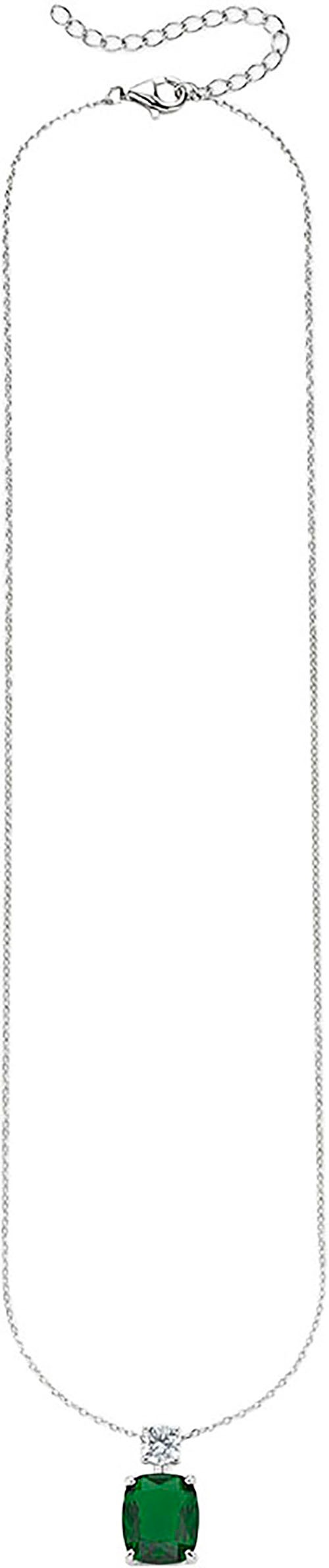 Firetti Kette mit Anhänger »Schmuck Geschenk Silber 925 Halsschmuck Halskette Ankerkette Oktagon«, mit Glasstein, Zirkonia (synth.)