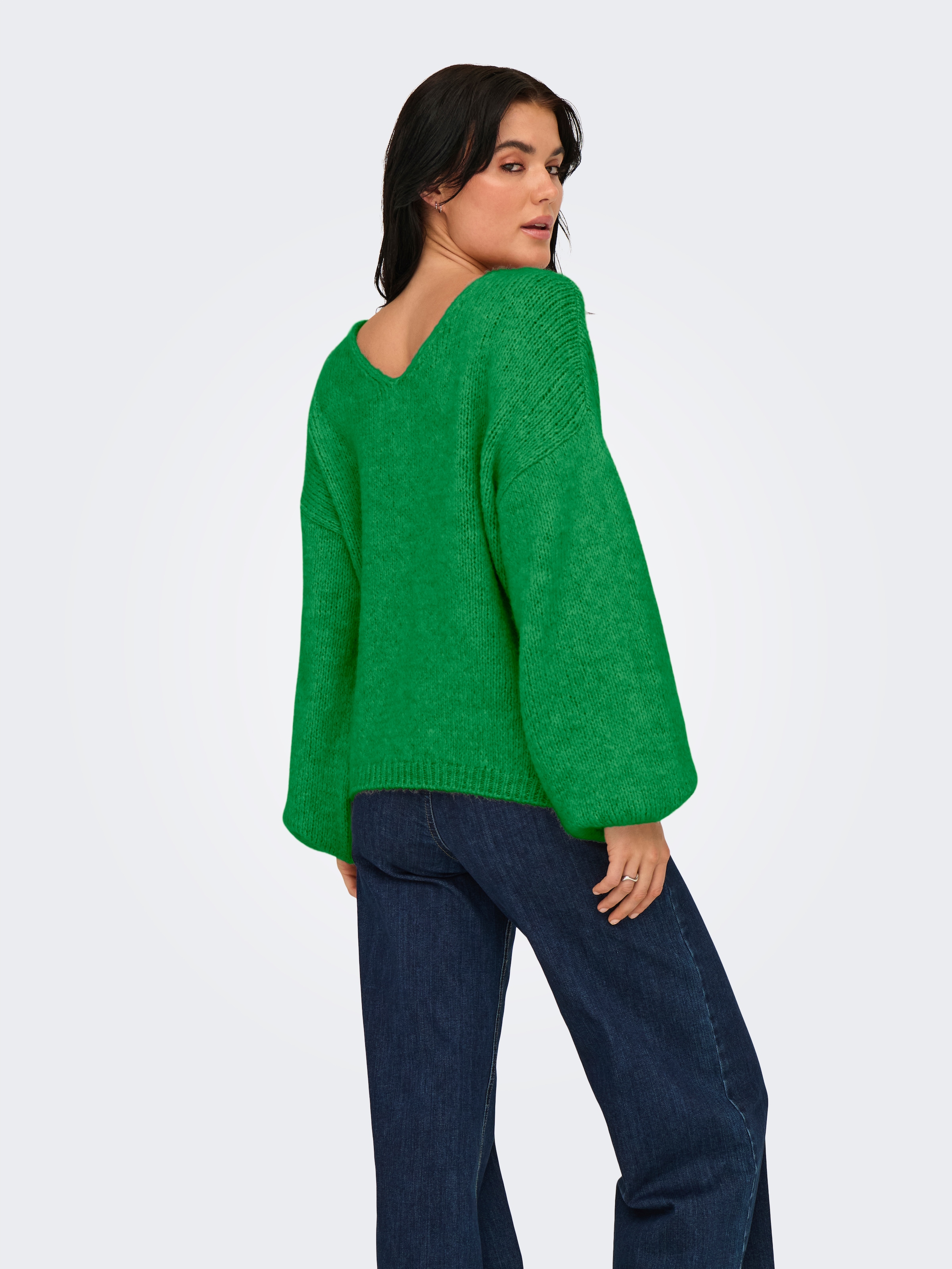 JDY V-Ausschnitt-Pullover »JDYDINEA L/S REVERSIBLE PULLOV. KNT NOOS« der V-Ausschnitt kann vorn und hinten getragen werden