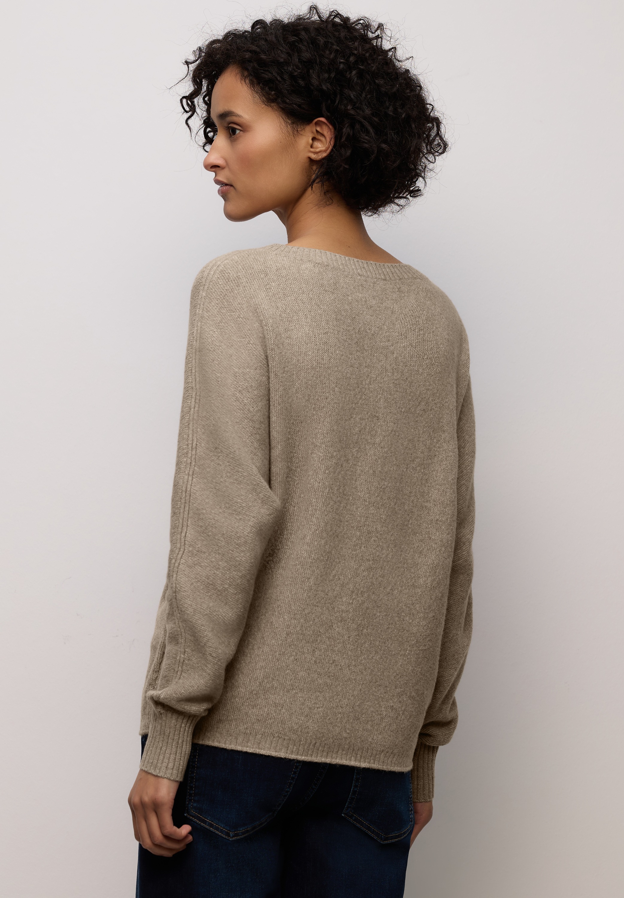 STREET ONE Rundhalspullover mit Rippbündchen