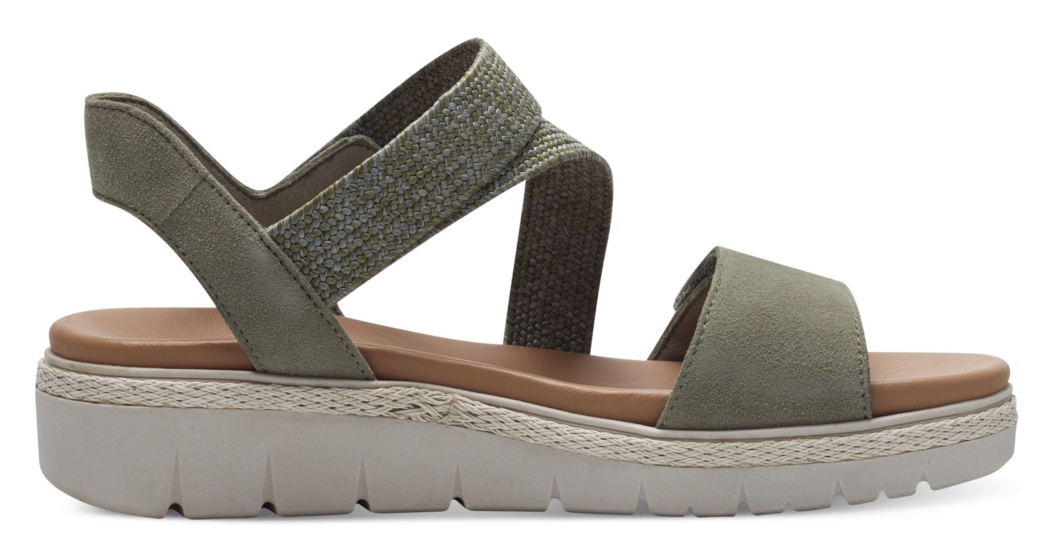 Tamaris Keilsandalette, Sommerschuh, Sandale, Plateauabsatz, mit Klettverschluss