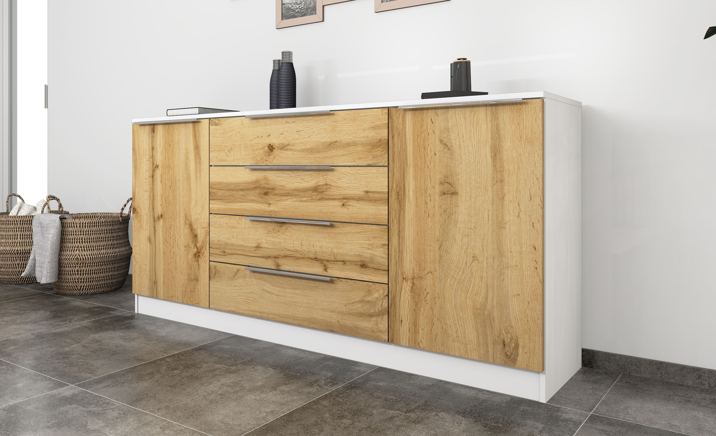 borchardt Möbel Kommode »Oliva«, Breite 166 cm, mit 4 Schubkästen