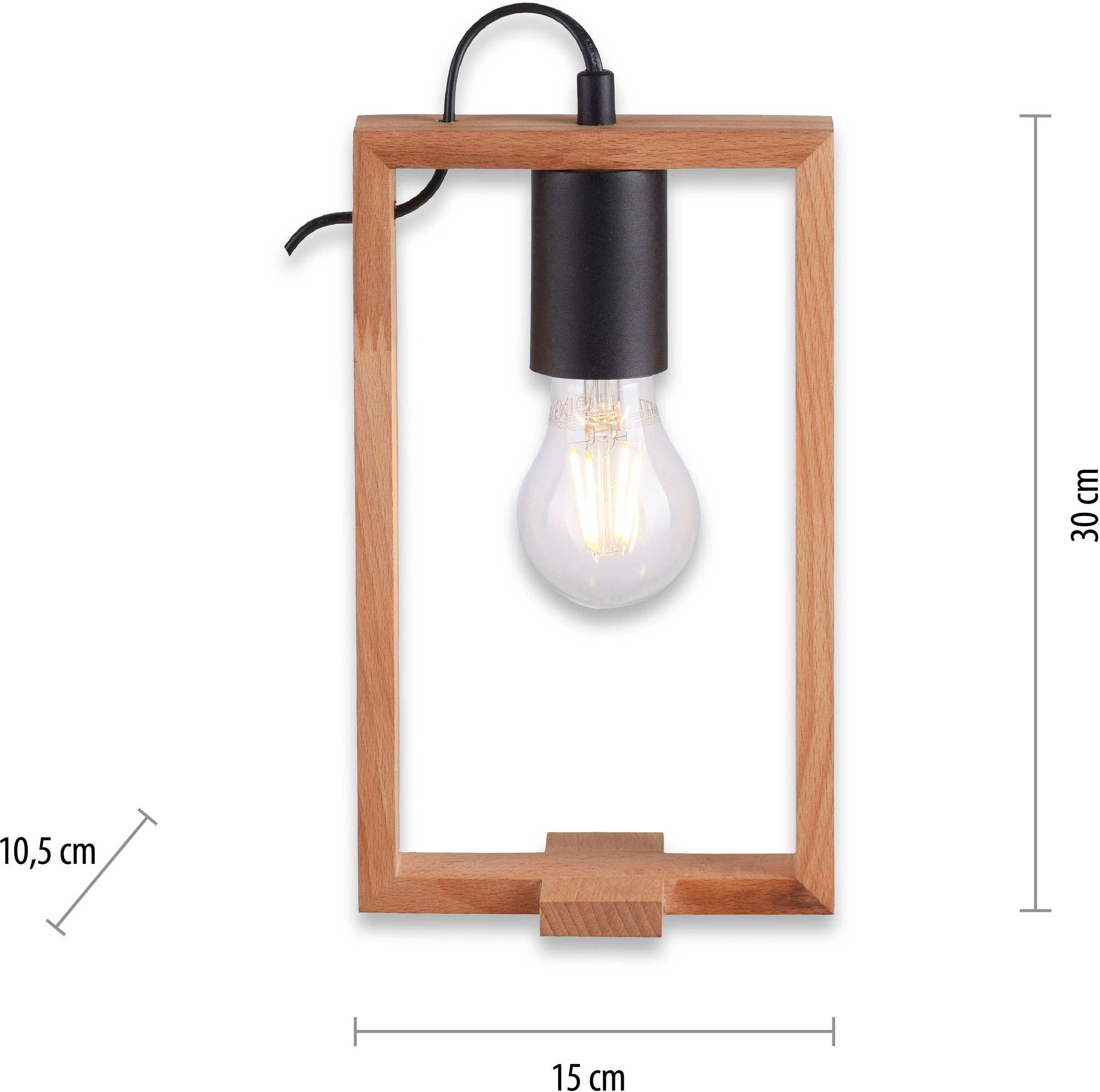 Home affaire Tischleuchte »Nohen«, 1 flammig-flammig, Tischlampe aus Holz ( Akazienholz), geeignet für E27 Leuchtmittel online kaufen | mit 3 Jahren  XXL Garantie | Tischlampen