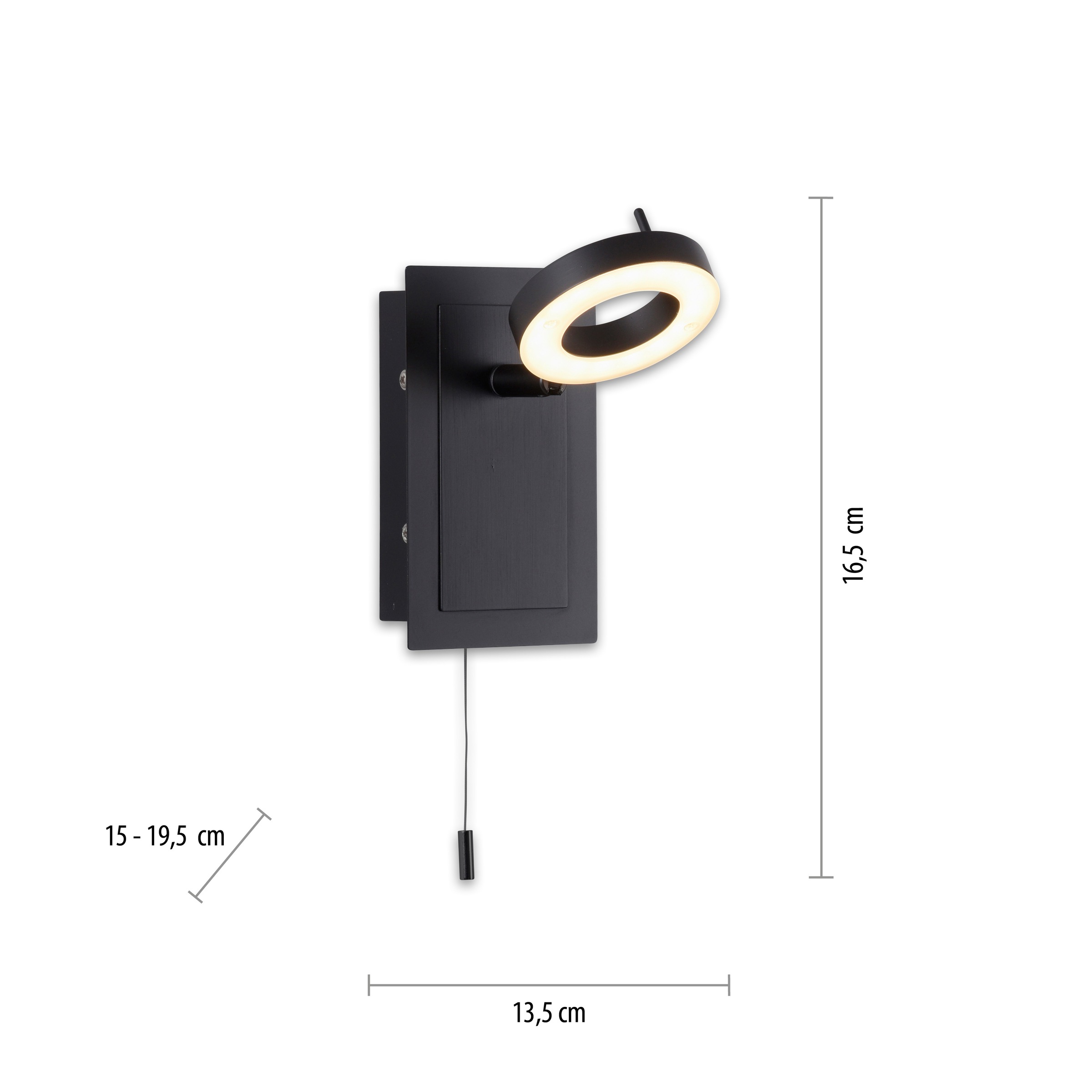 Paul Neuhaus Wandleuchte »SILEDA«, 1 flammig, Leuchtmittel LED-Board | LED fest integriert, LED, IP44, Schalter, Zugschalter