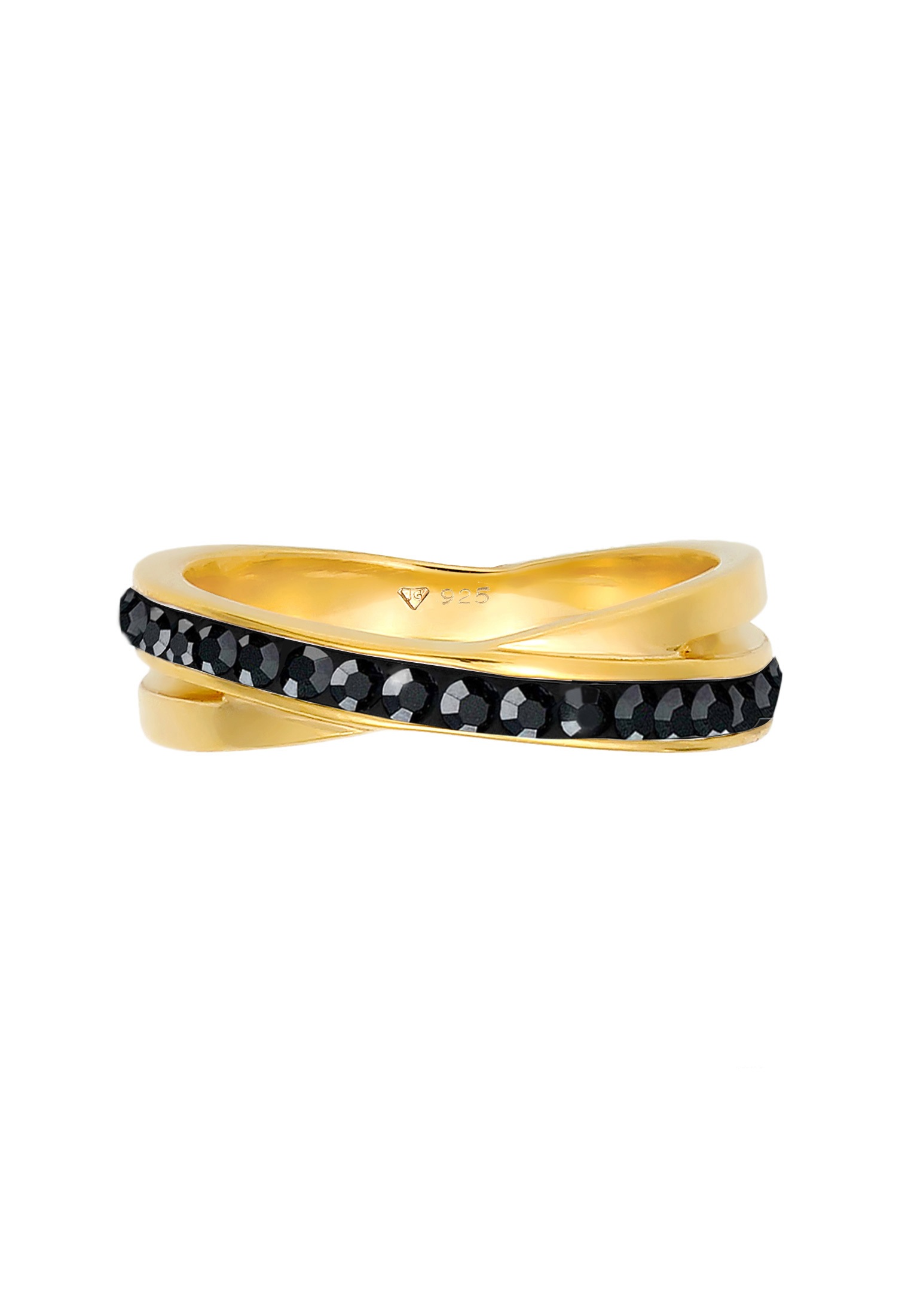 Elli Silberring »Ring Wickelring Zart Kristalle 925 Silber«