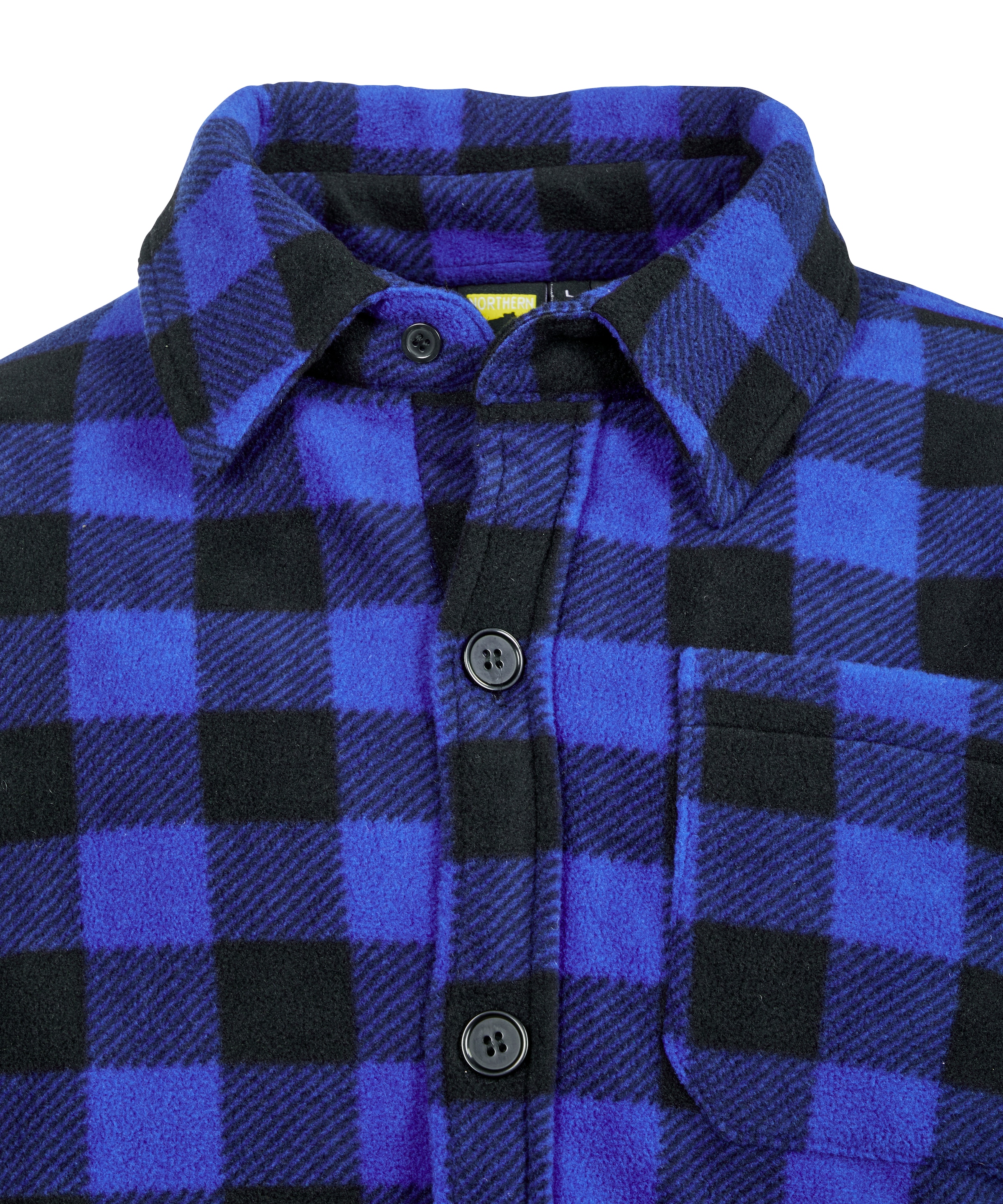 Northern Country Flanellhemd, (als Jacke zugeknöpft ♕ Taschen, verlängertem zu warm oder Flanellstoff mit Hemd offen bei tragen), gefüttert, 5 mit Rücken