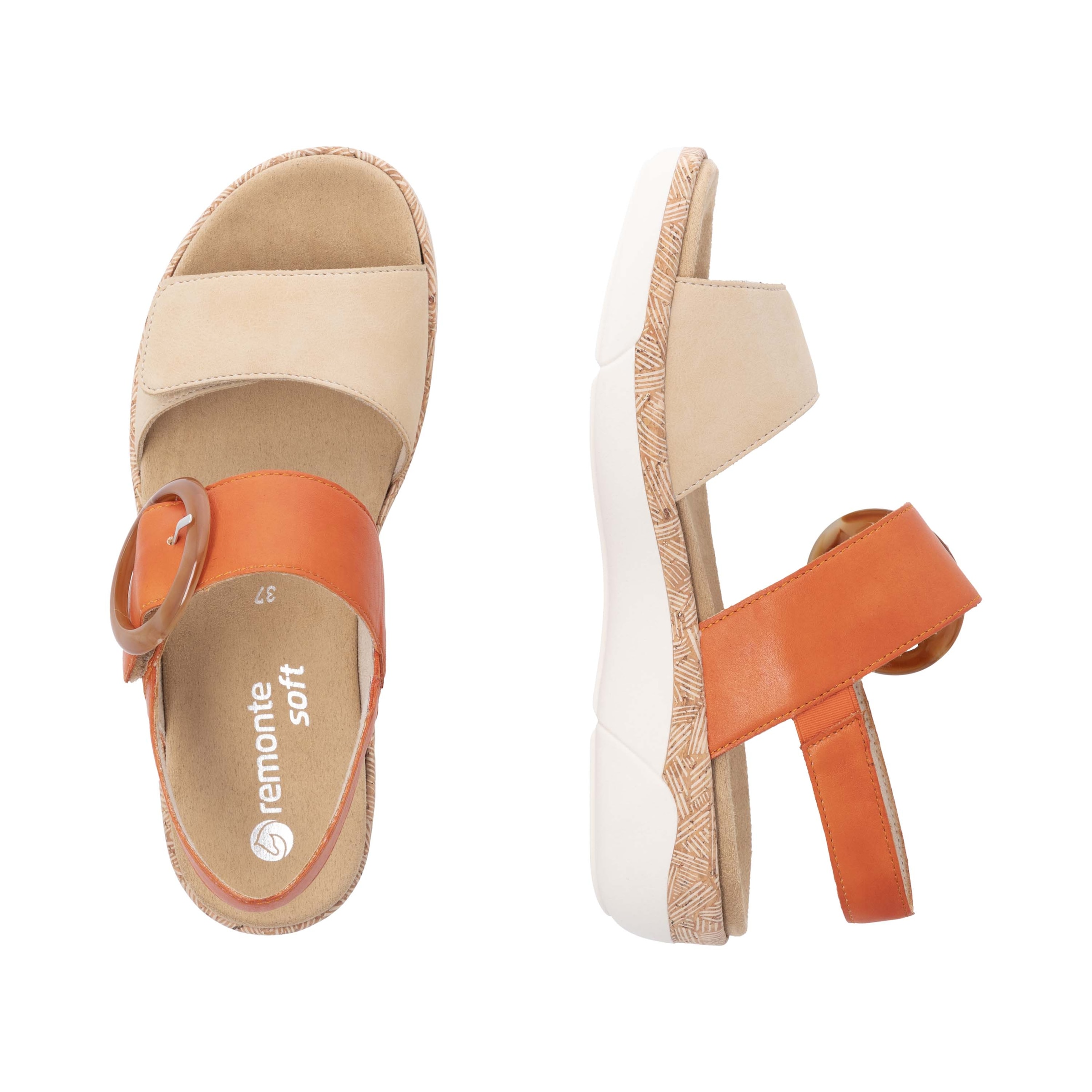 Remonte Keilsandalette, Sommerschuh, Riemchensandale, praktische Klettverschlüsse
