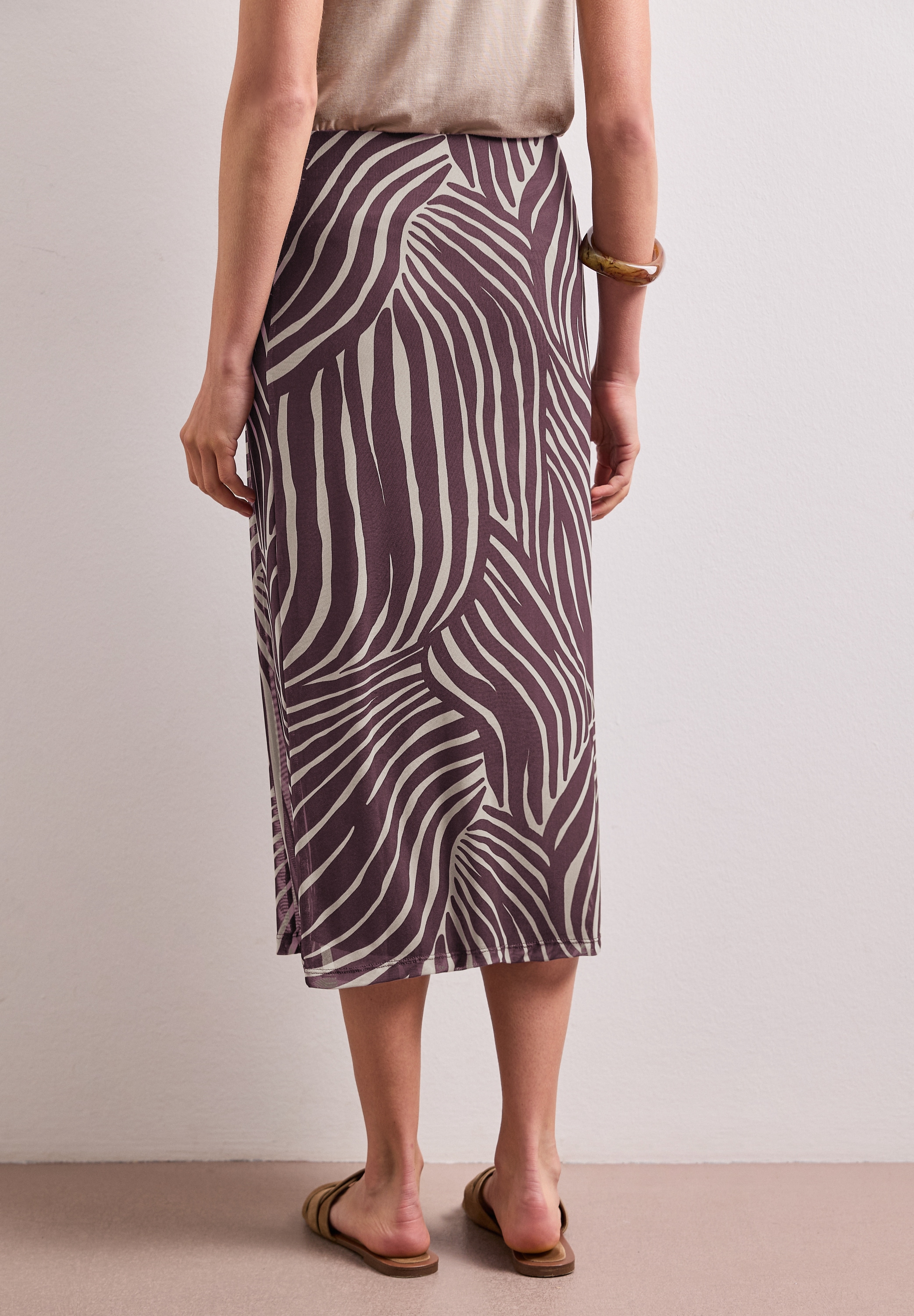 STREET ONE Midirock »Style Pepica« Sommerrrock aus Mesh mit Print
