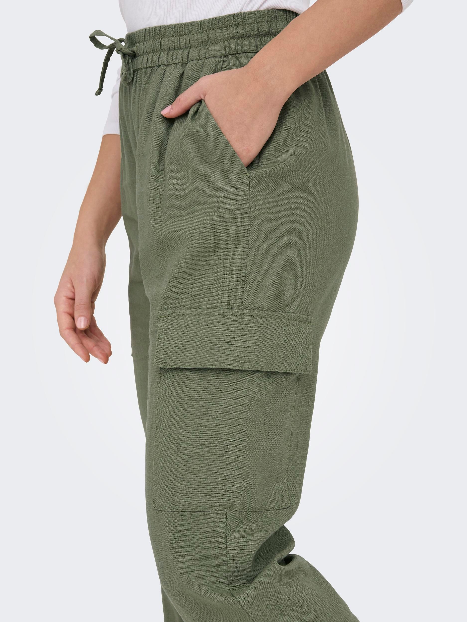 ONLY Cargohose »ONLCARO MW LIN PULL-UP CARGO PNT NOOS«