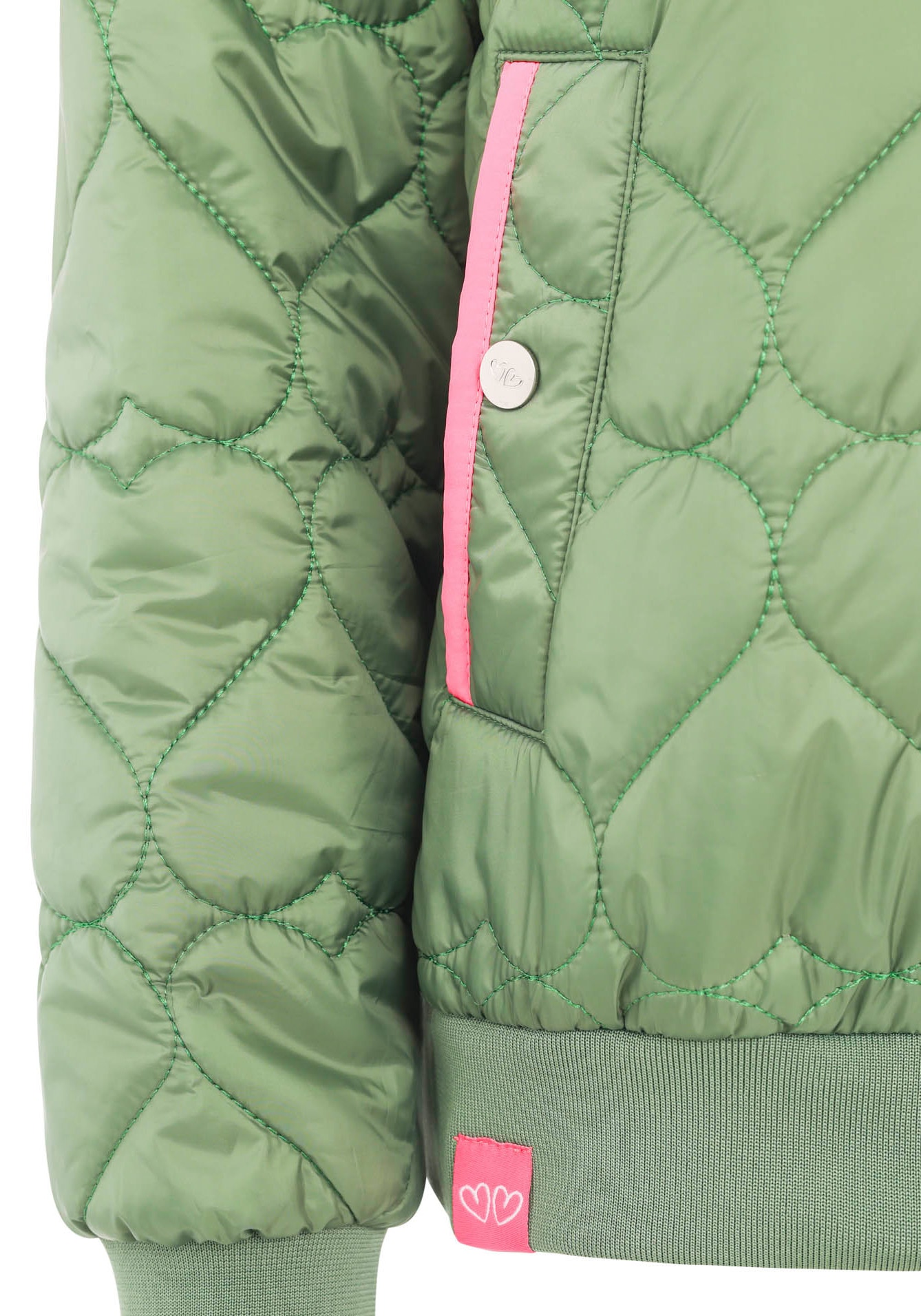 Zwillingsherz Bomberjacke »"Be Happy"« ohne Kapuze modisch, Kontrastdetails, regular fit, langärmelig, mit Herzsticker