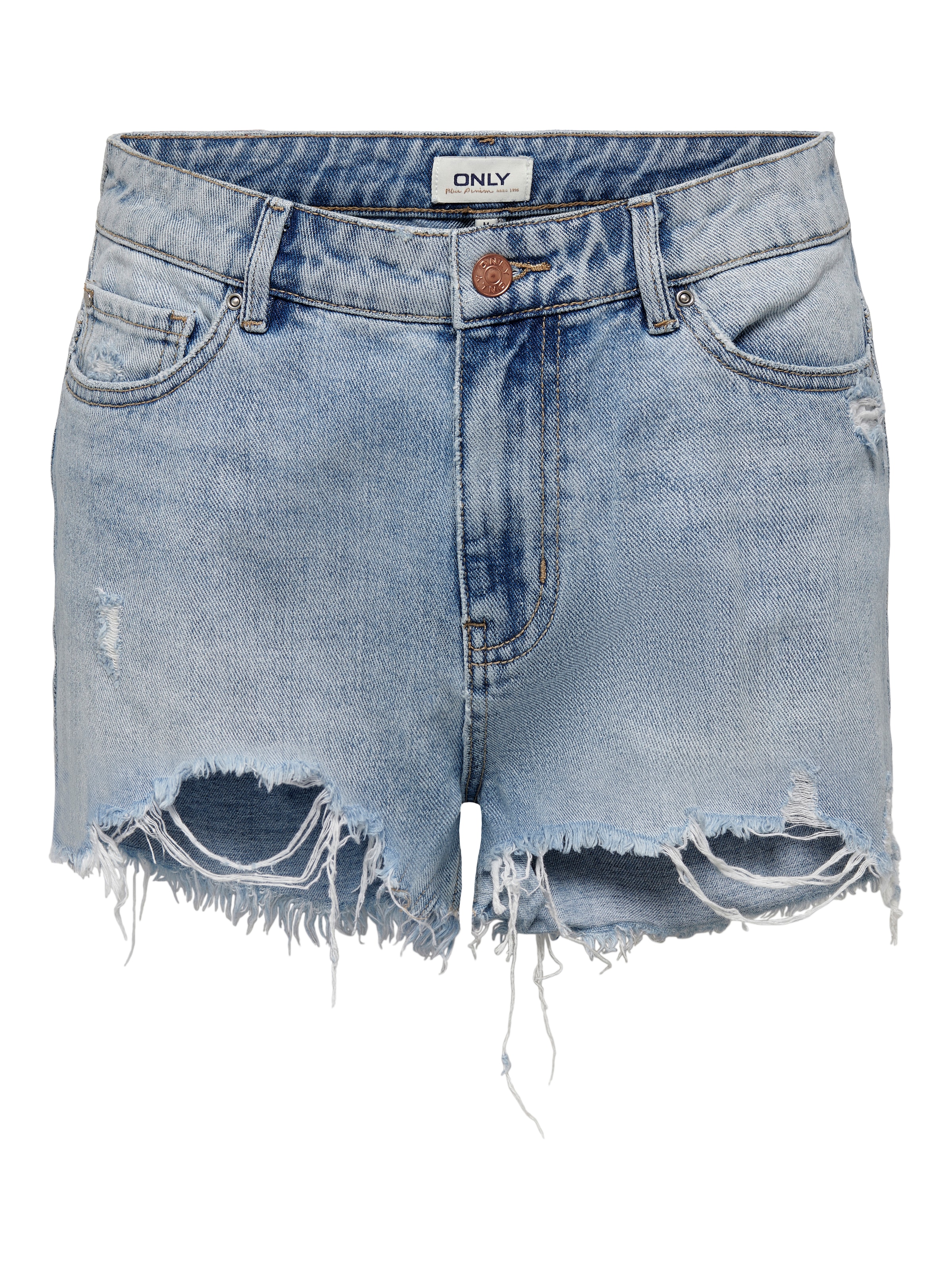 ONLY Jeanshotpants »ONLPACY HW DNM SHORTS NOOS«, mit Destroyed Effekt
