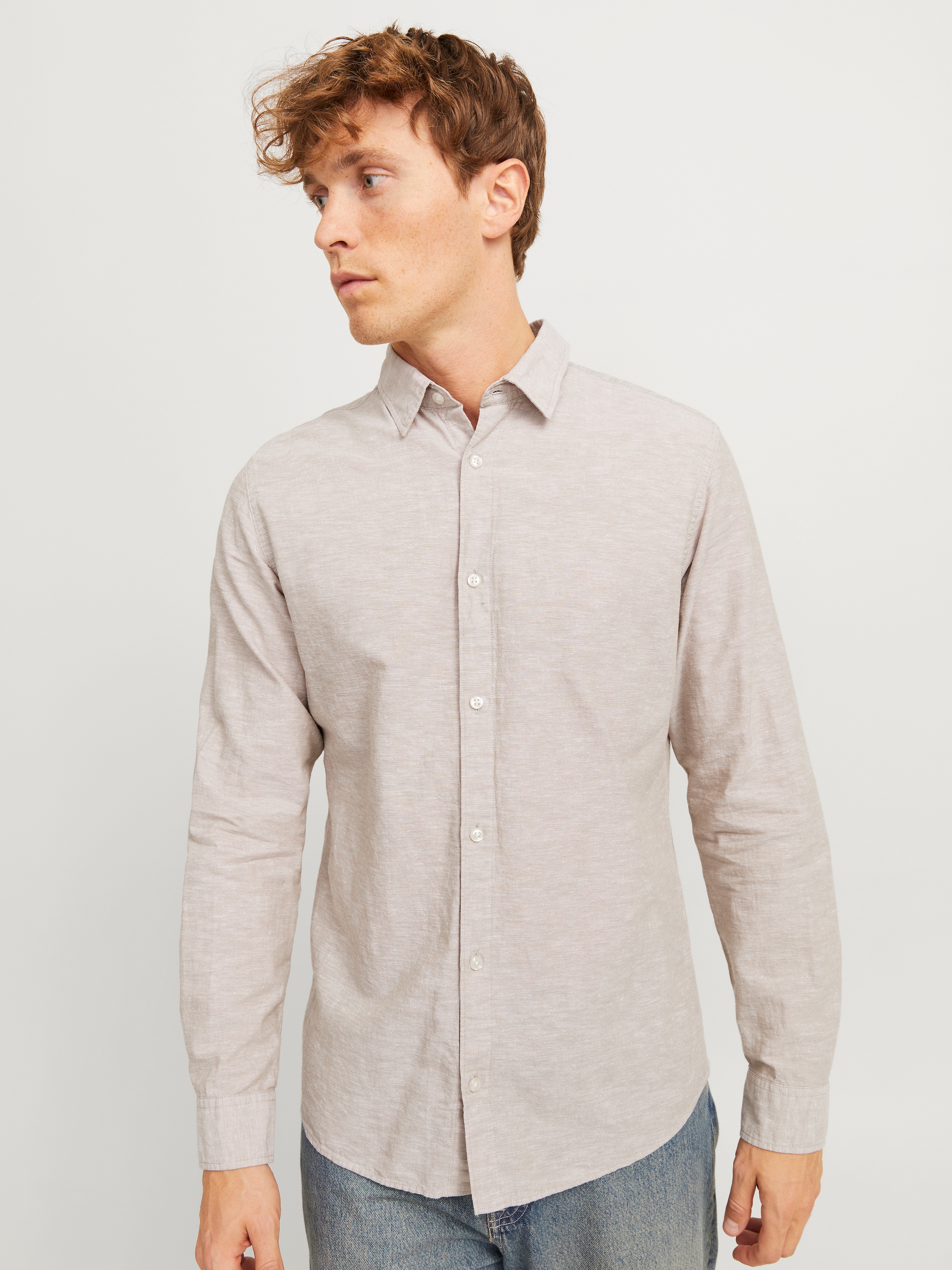 Jack & Jones Langarmhemd »JJEBREEZE SHIRT LS SN«, mit Hemdkragen
