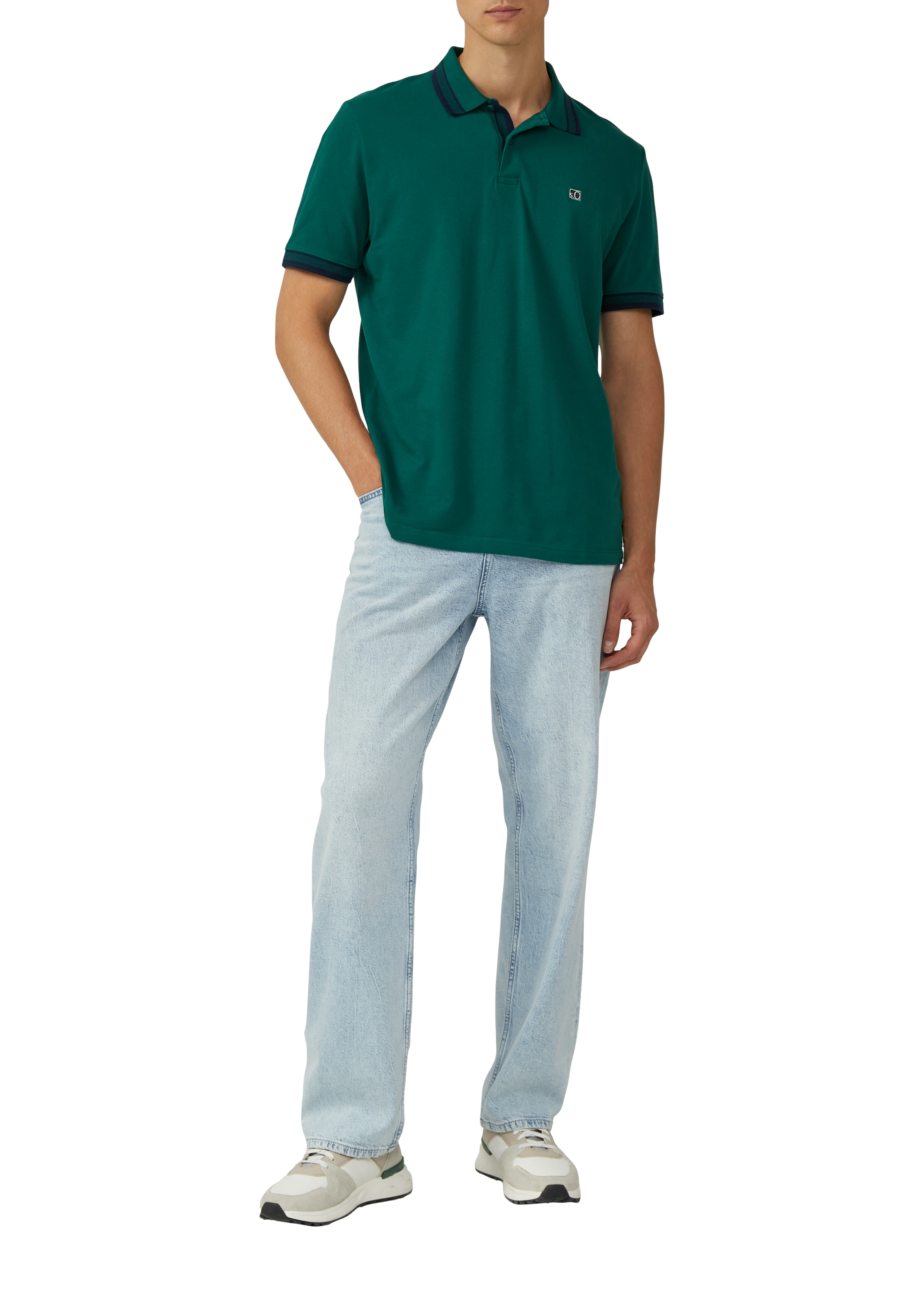 s.Oliver Poloshirt, mit Logo Stickerei