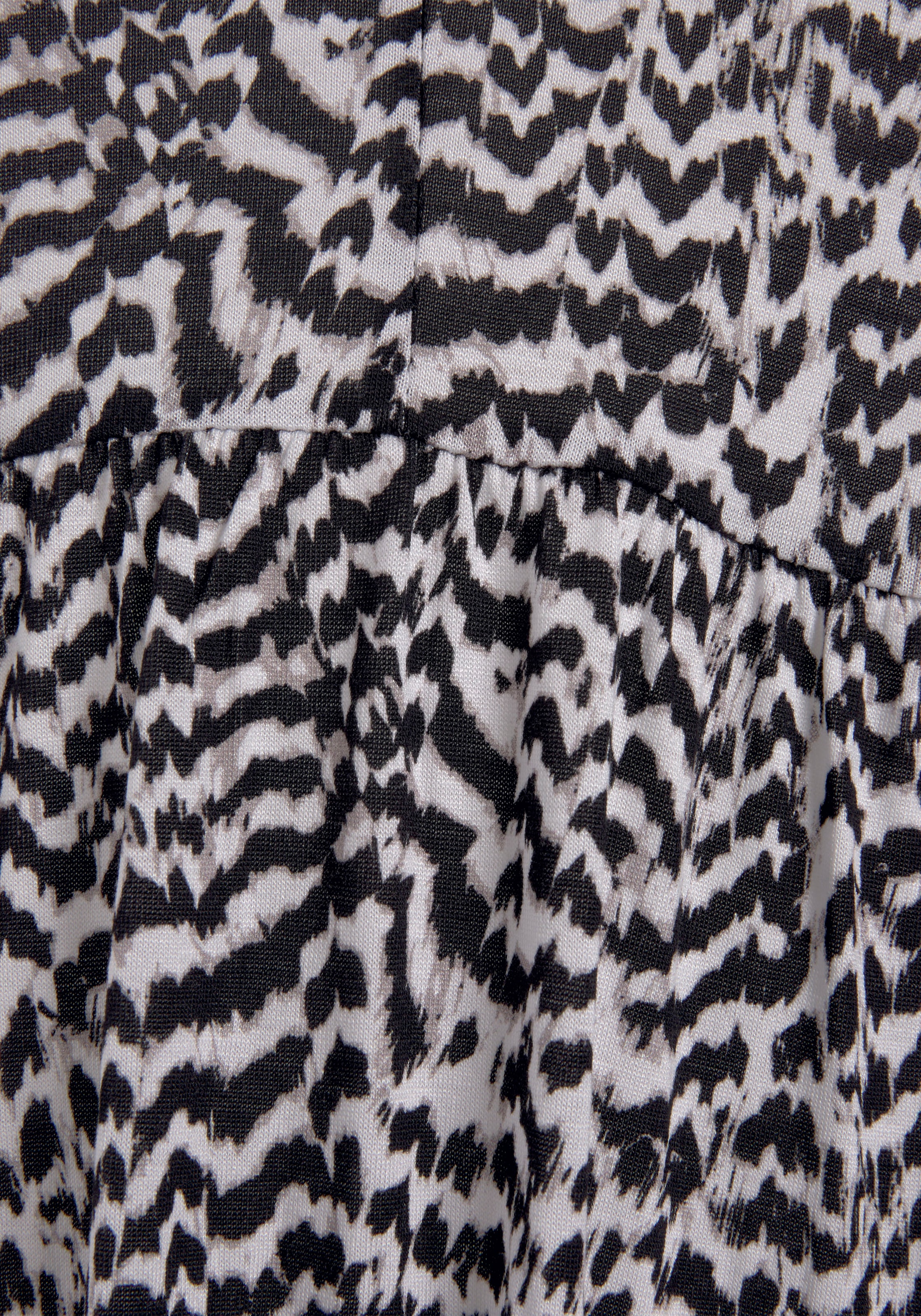 Vivance Jerseykleid, mit Animalprint und V-Ausschnitt, 3/4-Ärmel, Sommerkleid, Strandkleid