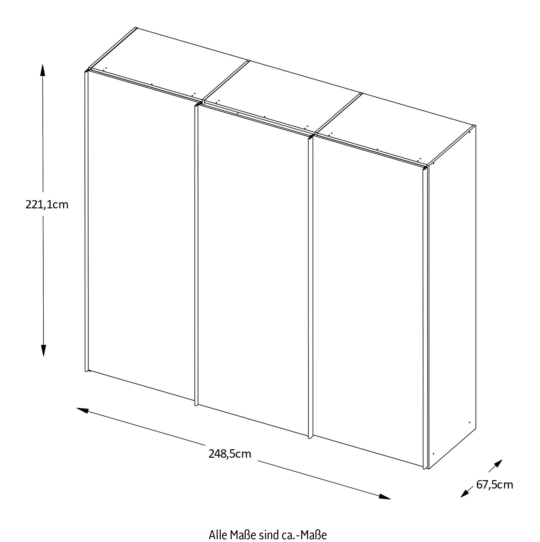 STAUD Schwebetürenschrank »Sinfonie Plus, edles Design in hochwertiger Qualität, Made in Germany« Mit Spiegeltür und vier verschiedenen Ausstattungsvarianten