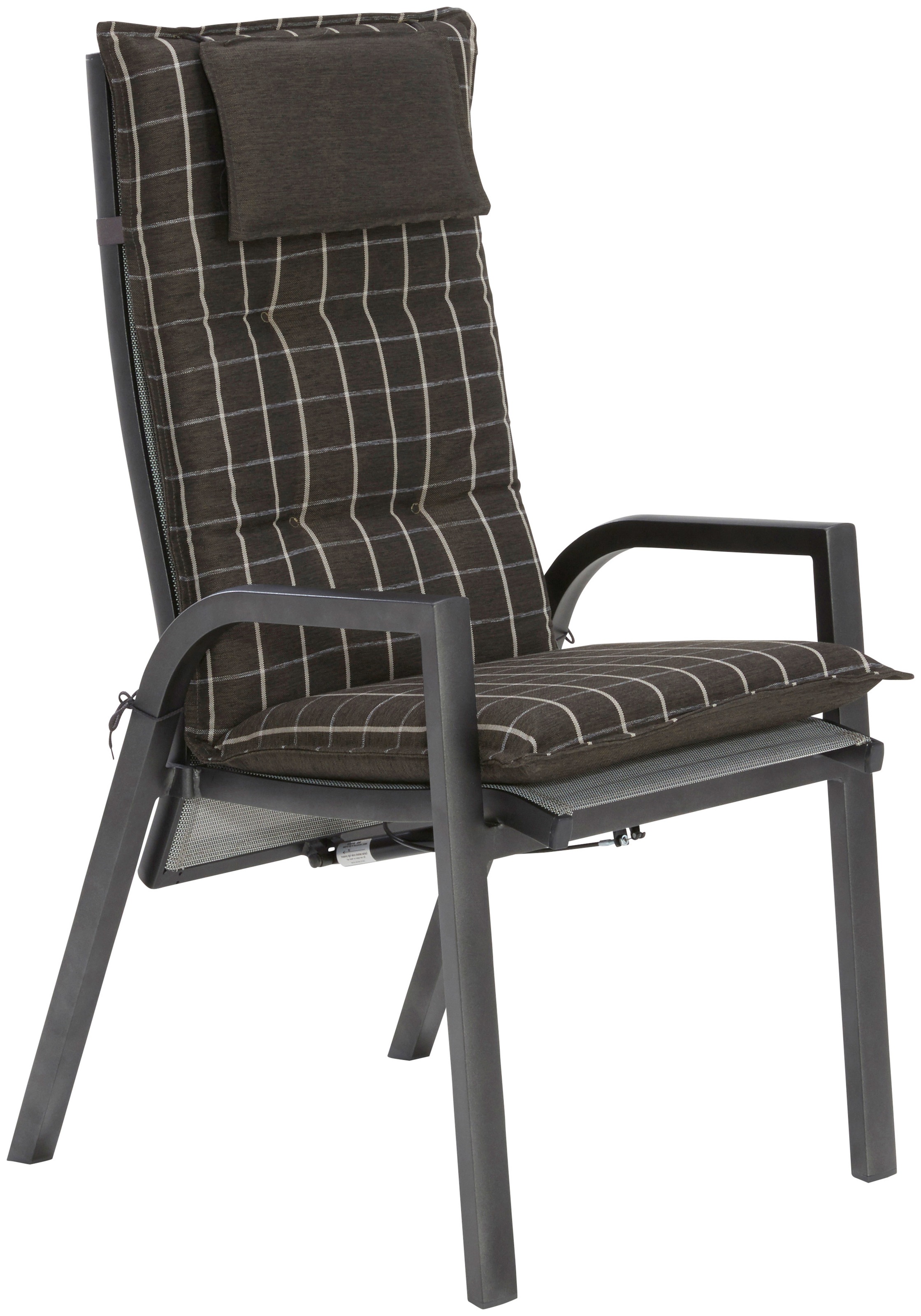 MERXX Gartenstuhl »San Remo«, (Set), 2 St., 2er Set, Alu/Textil, verstellbar, silber