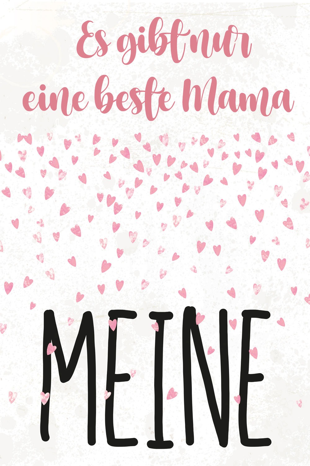 queence Metallbild »Meine Mama«, Schriftzüge-Schriftzug-Herzen, (1 St.), Stahlschild, Blechschild, Sprüche, Texte, Beste Mama