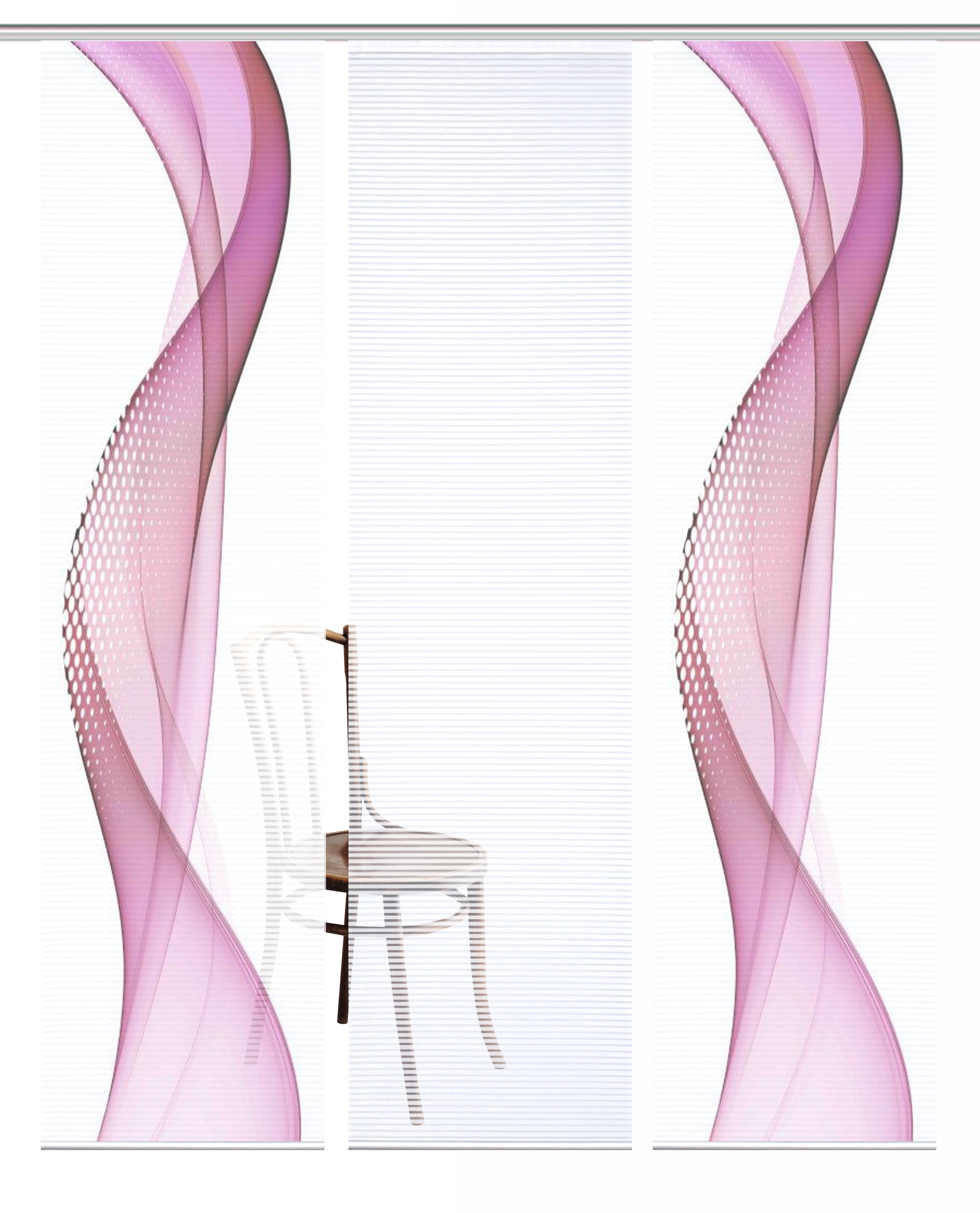 HOME in green Schiebegardine »NEVOLA« Paneelwagen 3 Stk. tlg. SET DIGITALDRUCK,BAMBUSOPTIK RECYCELT