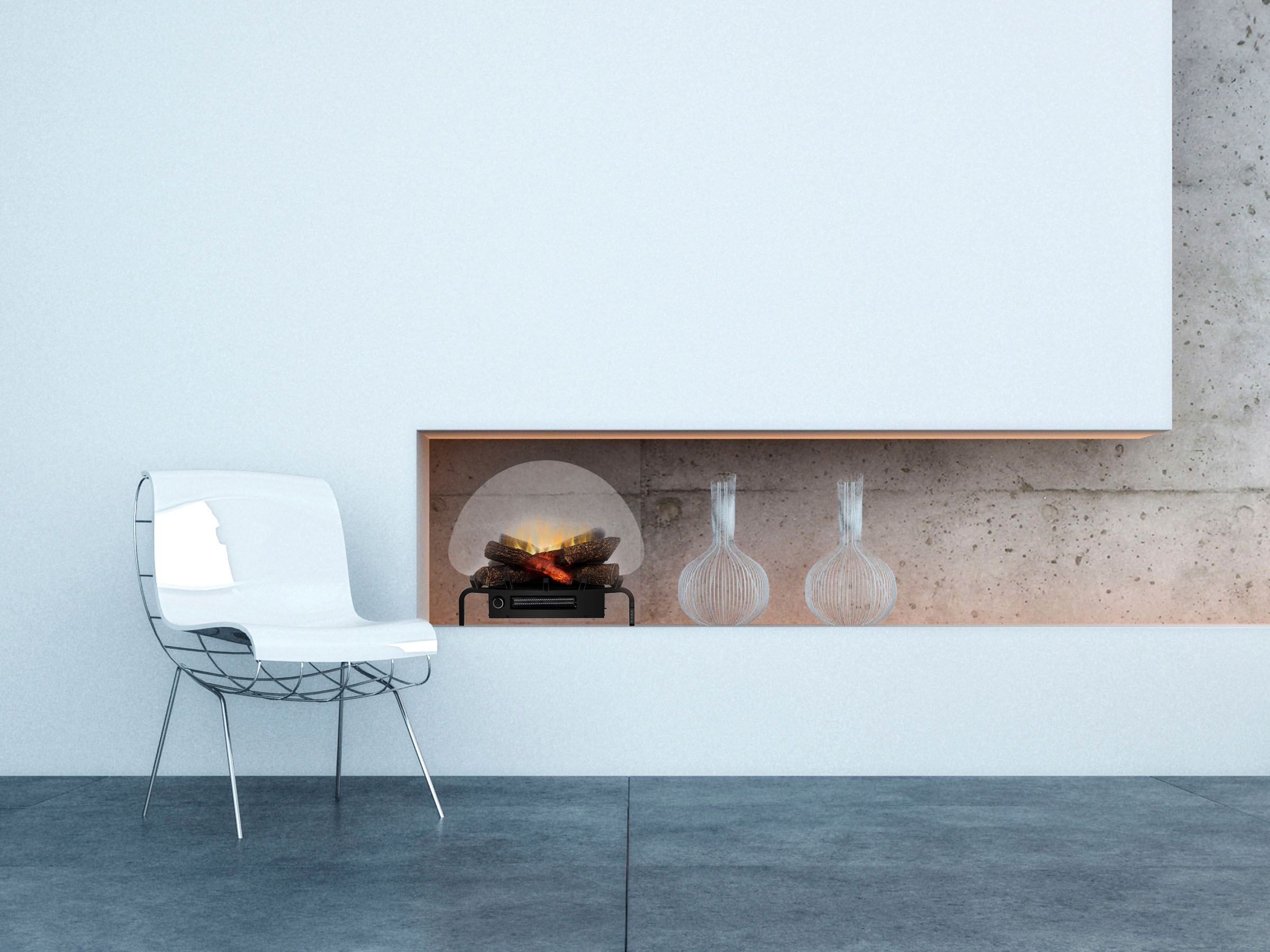 Dimplex Elektrokamin »Revillusion Logset 20«, schwarz, 2 Heizstufen, Fernbedienung mit Revillusion® Flammeneffekt