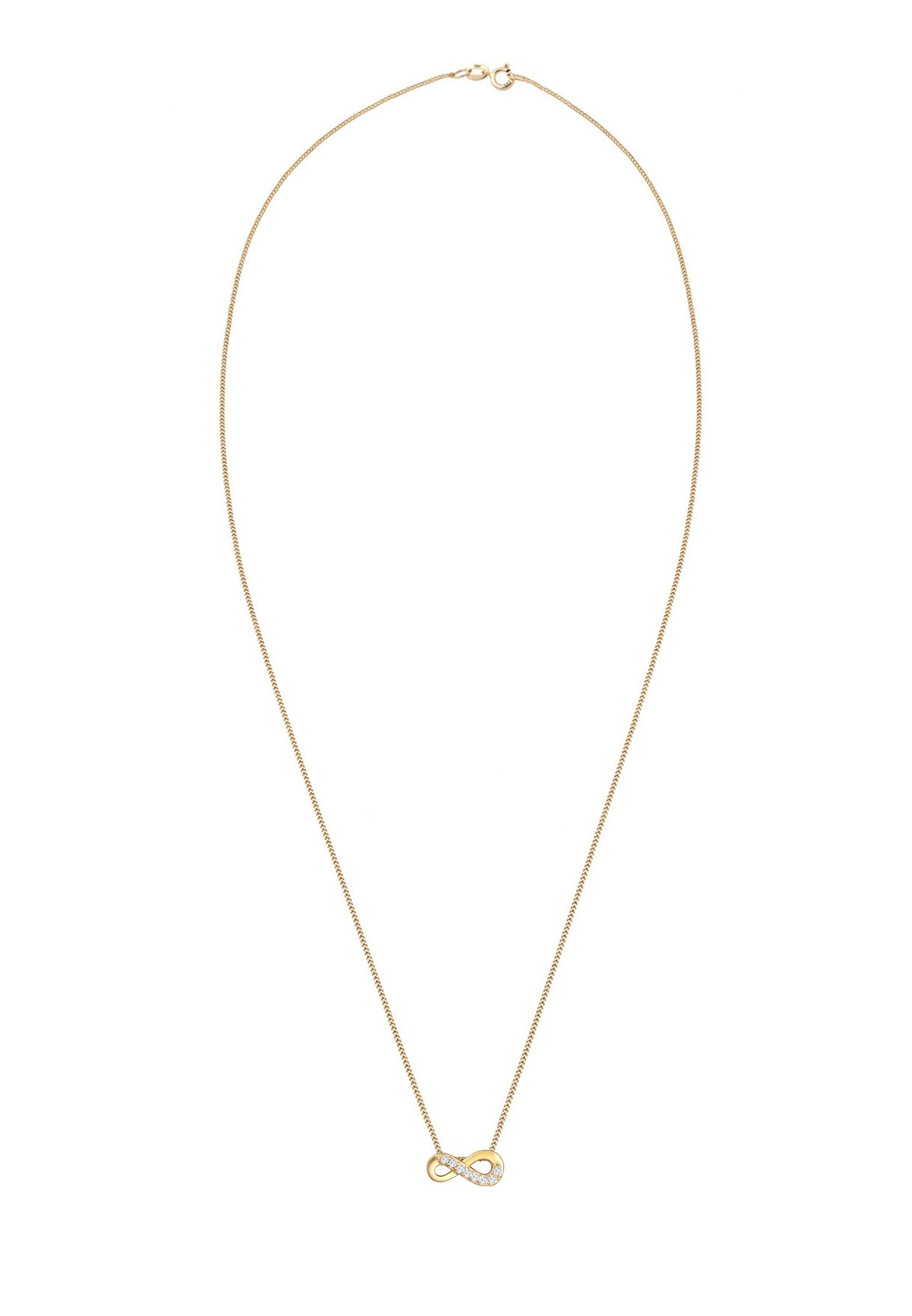 Elli Premium Silberkette »Halskette Infinity Unendlich Liebe Topas 585 Gelbgold«