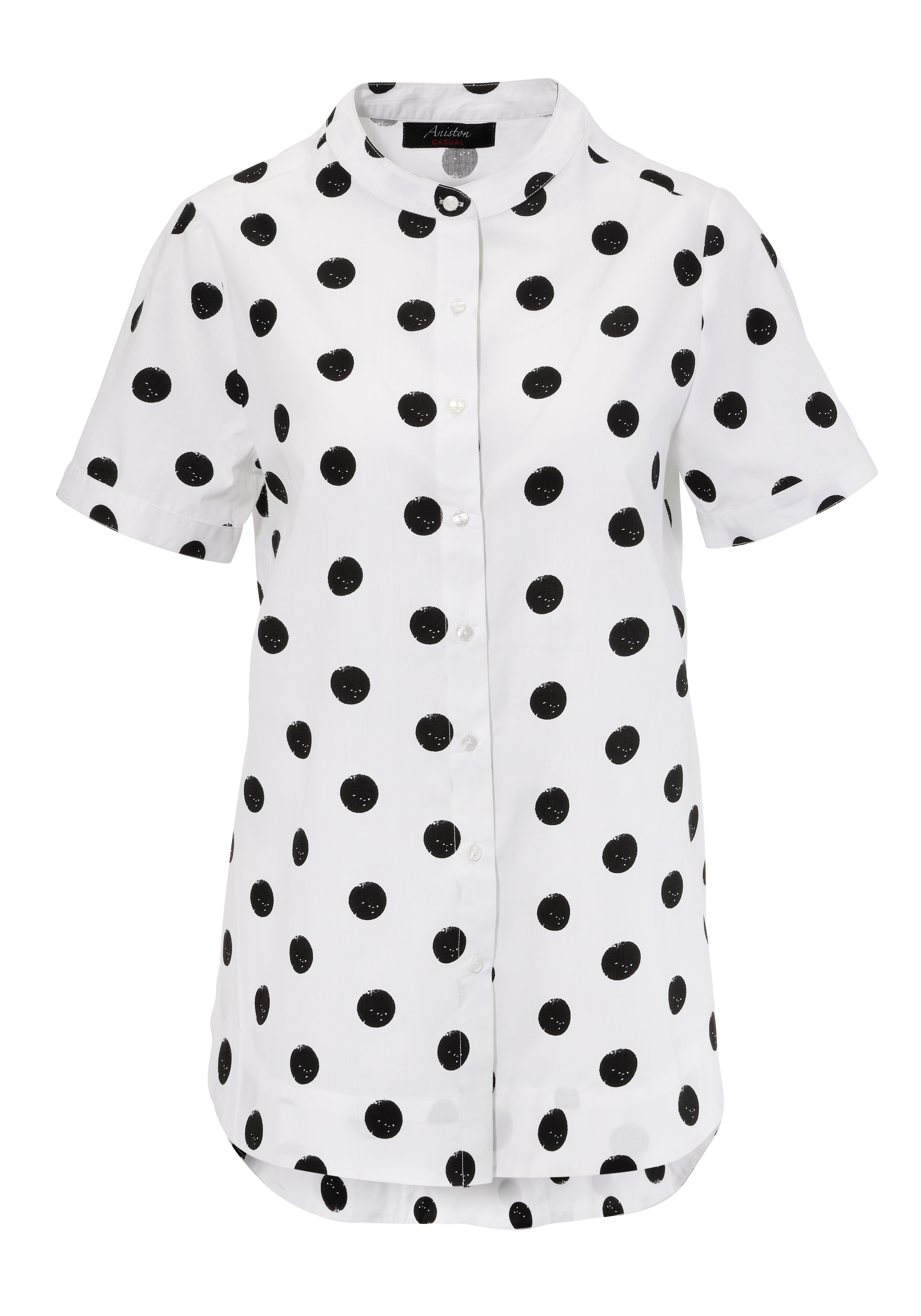 Aniston CASUAL Longbluse, mit coolen Punkten bedruckt
