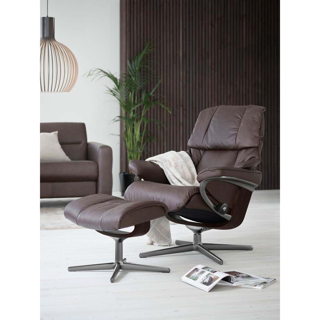 Stressless® Fußhocker »Reno«, mit Cross Base, Größe S, M & L, Holzakzent Braun