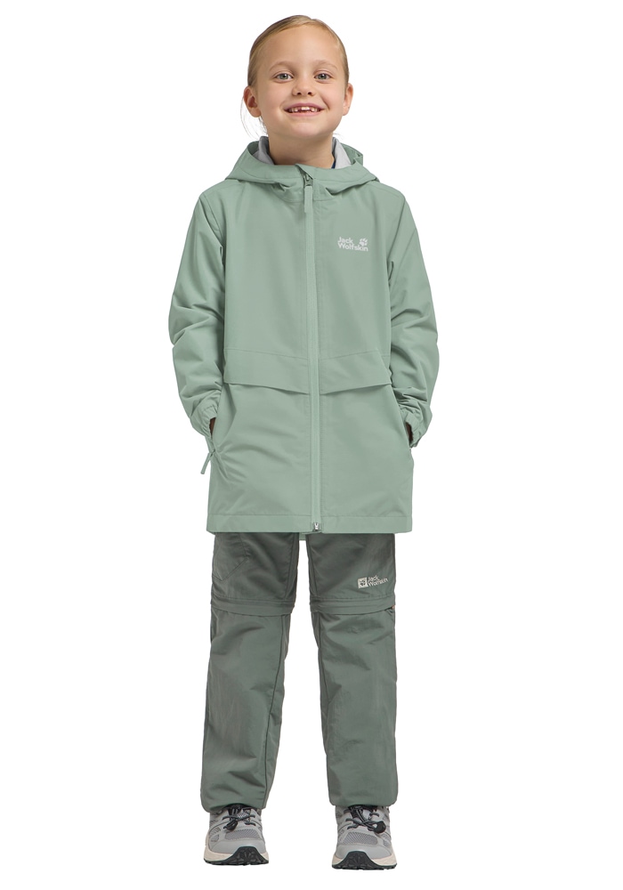 Jack Wolfskin Outdoorjacke »MALIMA JACKET G« mit Kapuze für Kinder, mit TEXAPORE CORE, wasserdicht, winddicht, atmungsaktiv