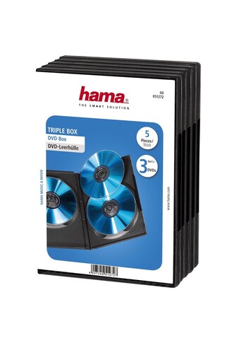 Hama DVD-Hülle, Triple Box, 5er-Pack, Schwarz kaufen