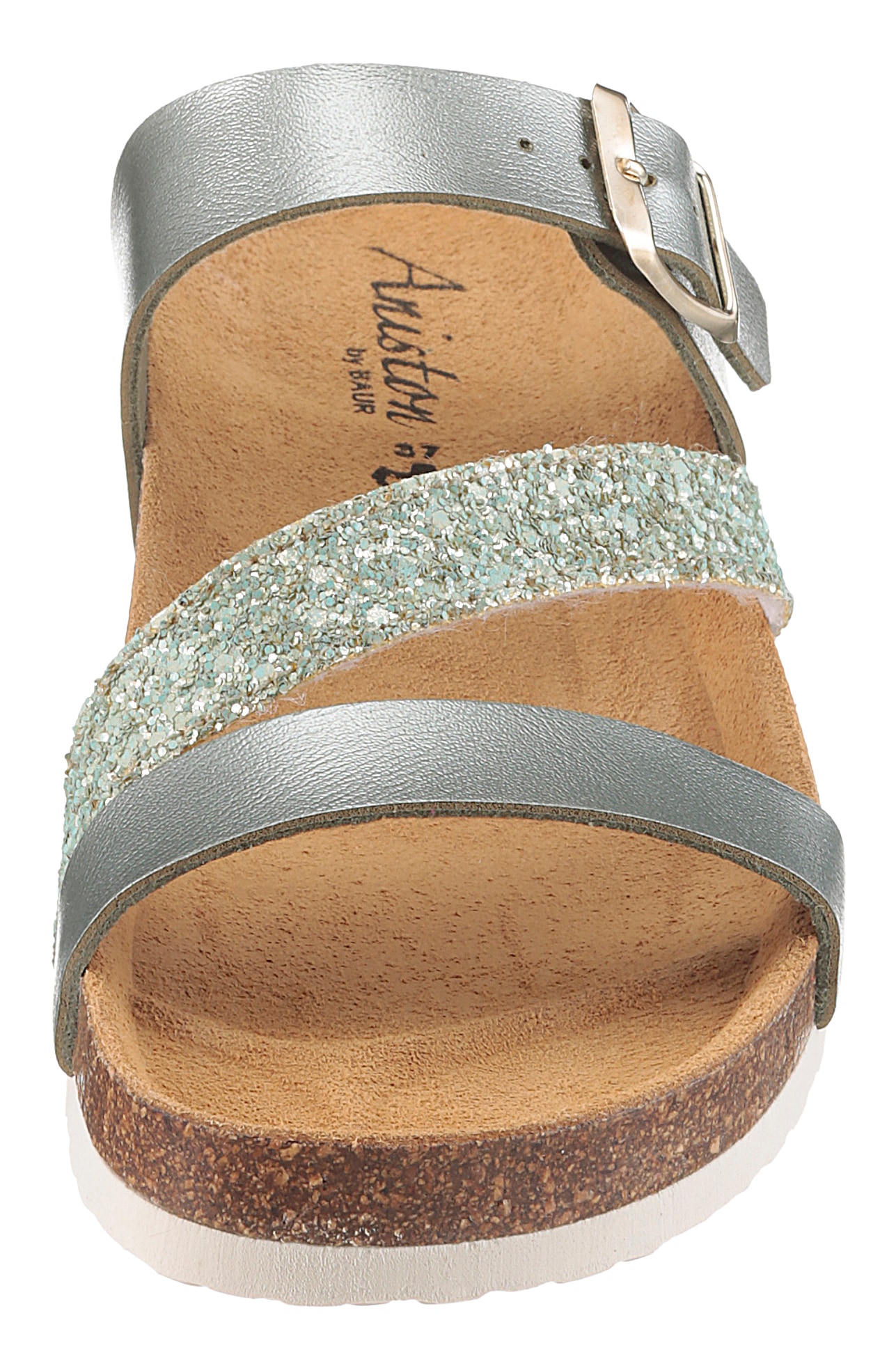 Aniston SHOES Keilpantolette, Sommerschuh, Strandschuh, Hausschuh, Glitter - NEUE KOLLEKTION