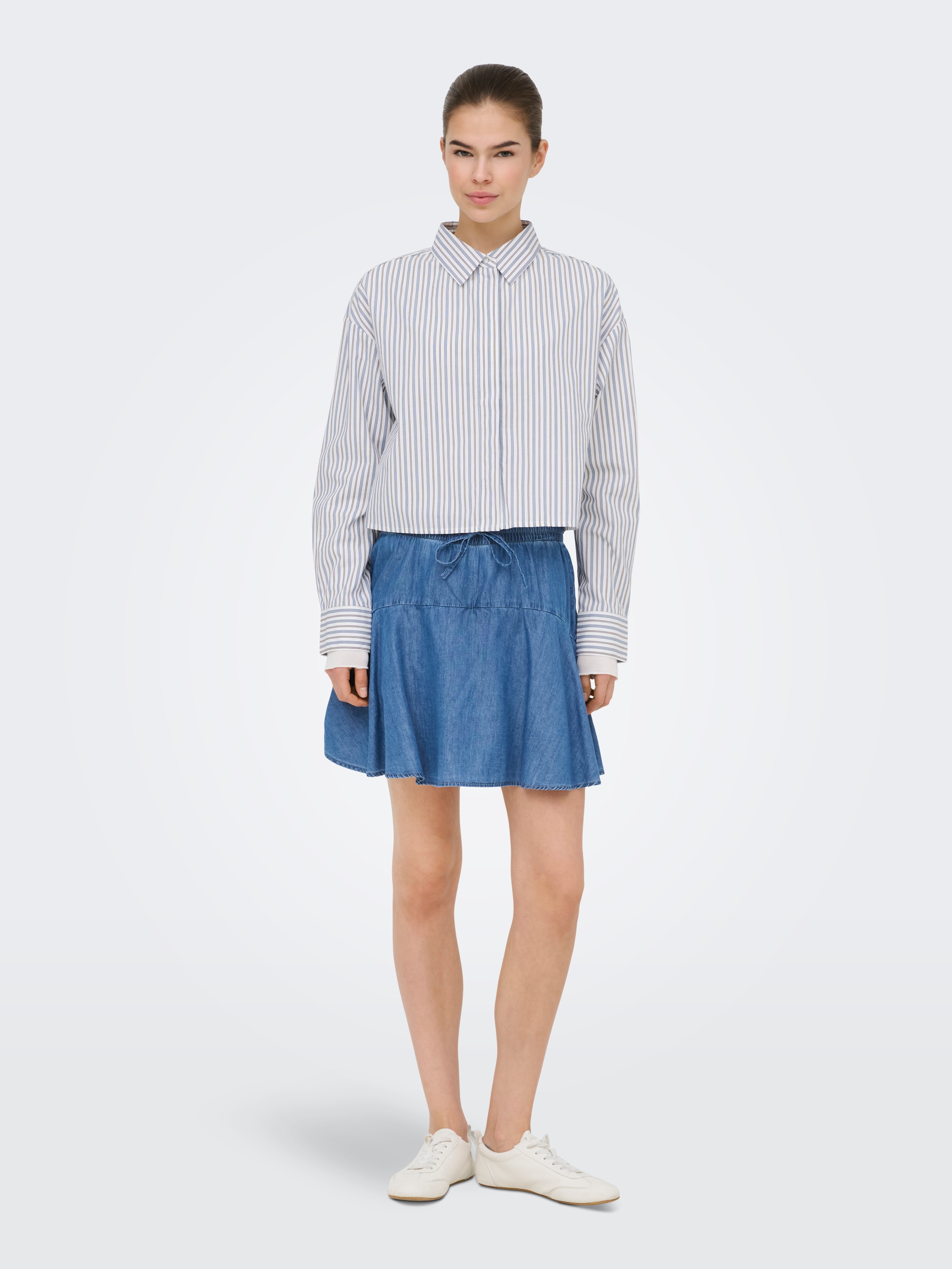 ONLY Hosenrock »ONLBEA ELAS STRING CUT SKORT DNM« Baumwollmischung