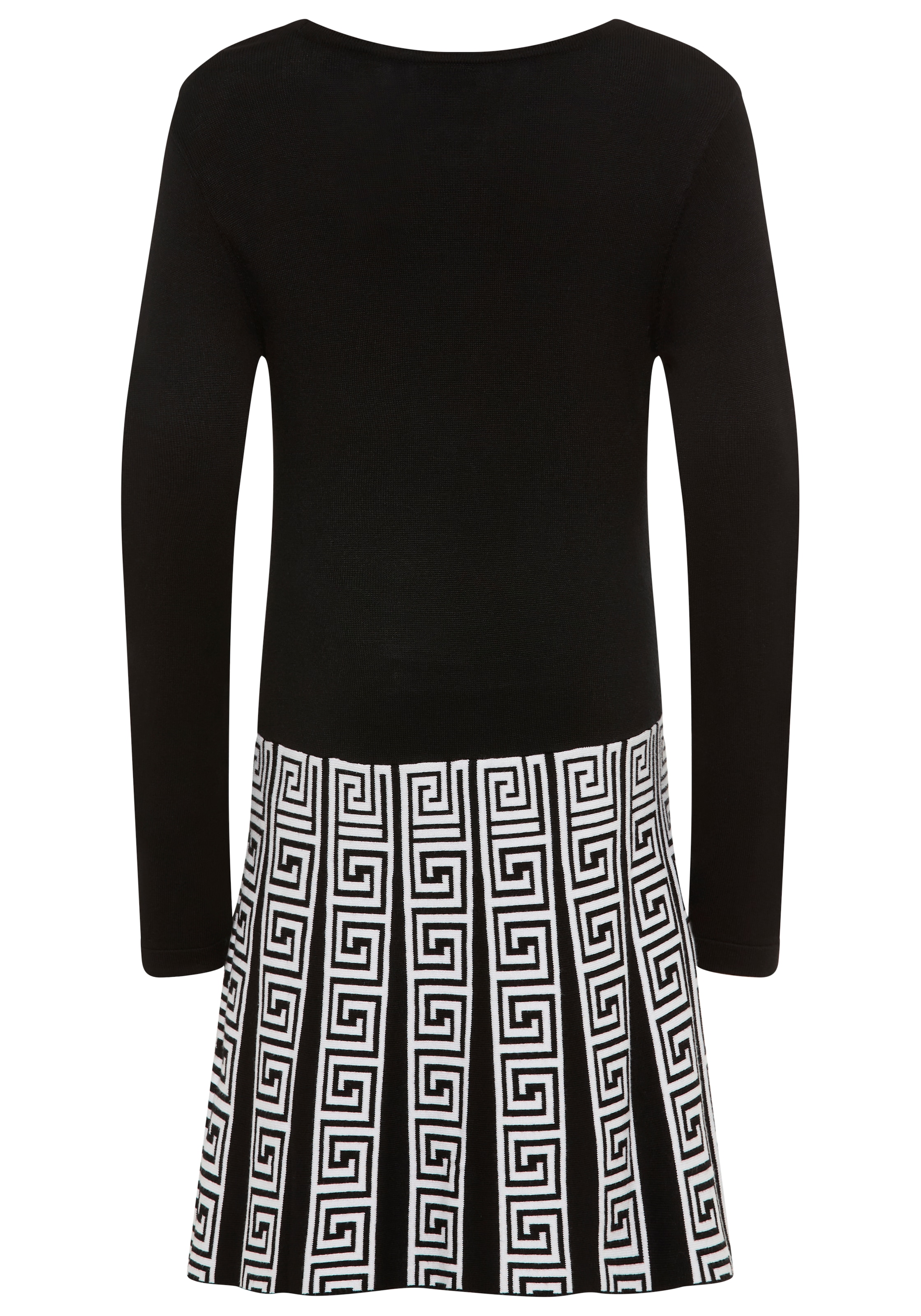 Bruno Banani Strickkleid »Strickkleid mit Faltenrock und Jacquardmuster« NEUHEIT: BRUNO BANANI für TEENS! Trendiges Strickkleid