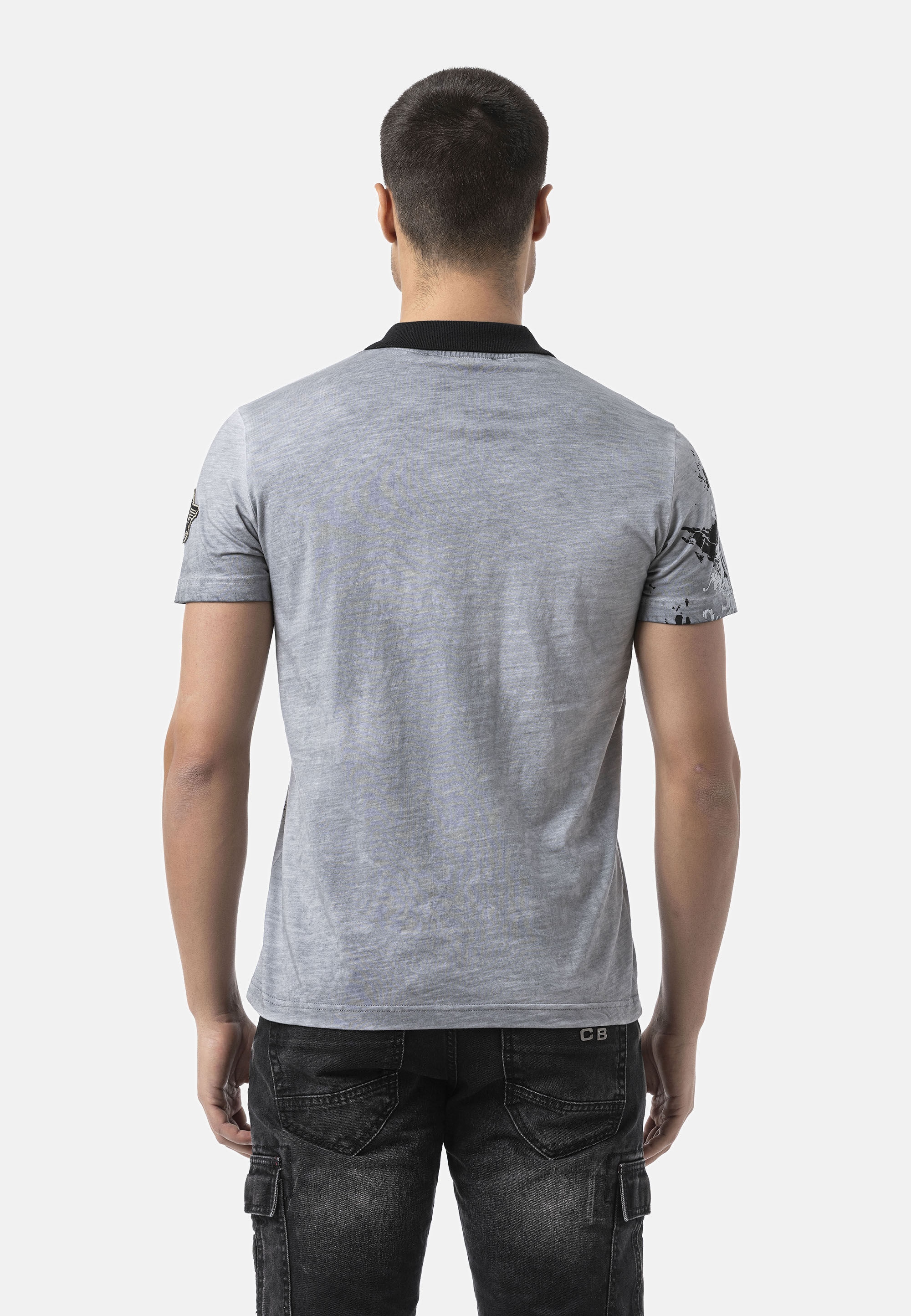 Cipo & Baxx T-Shirt »CT798« Kontrastierender Kragen