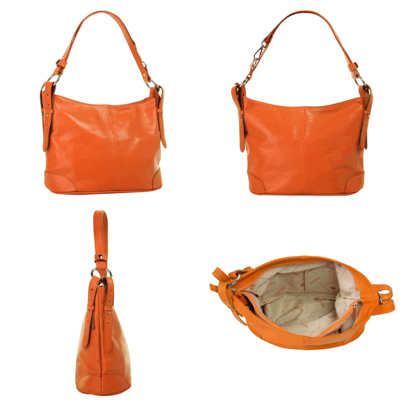 Samantha Look Umhängetasche, echt Leder, Made in Italy