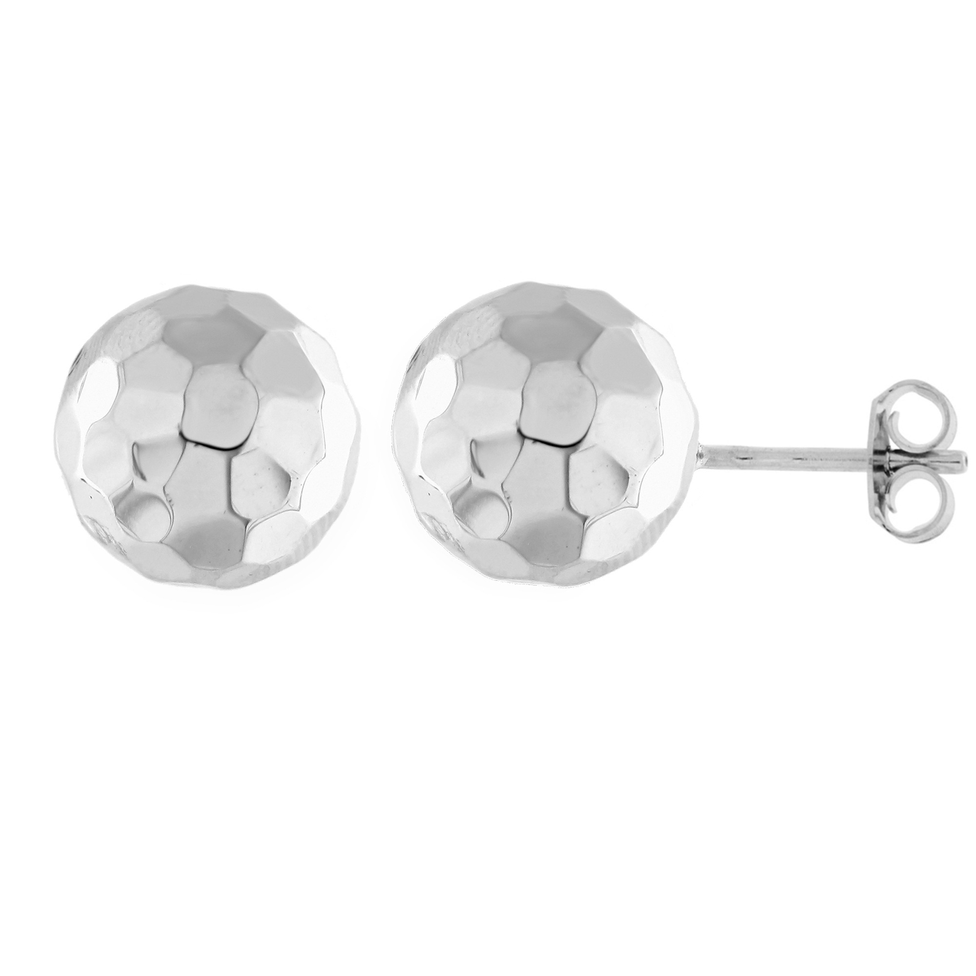 Smart Jewel Paar Ohrstecker »Ohrstecker Kugel, gehämmerte Optik, Silber 925«