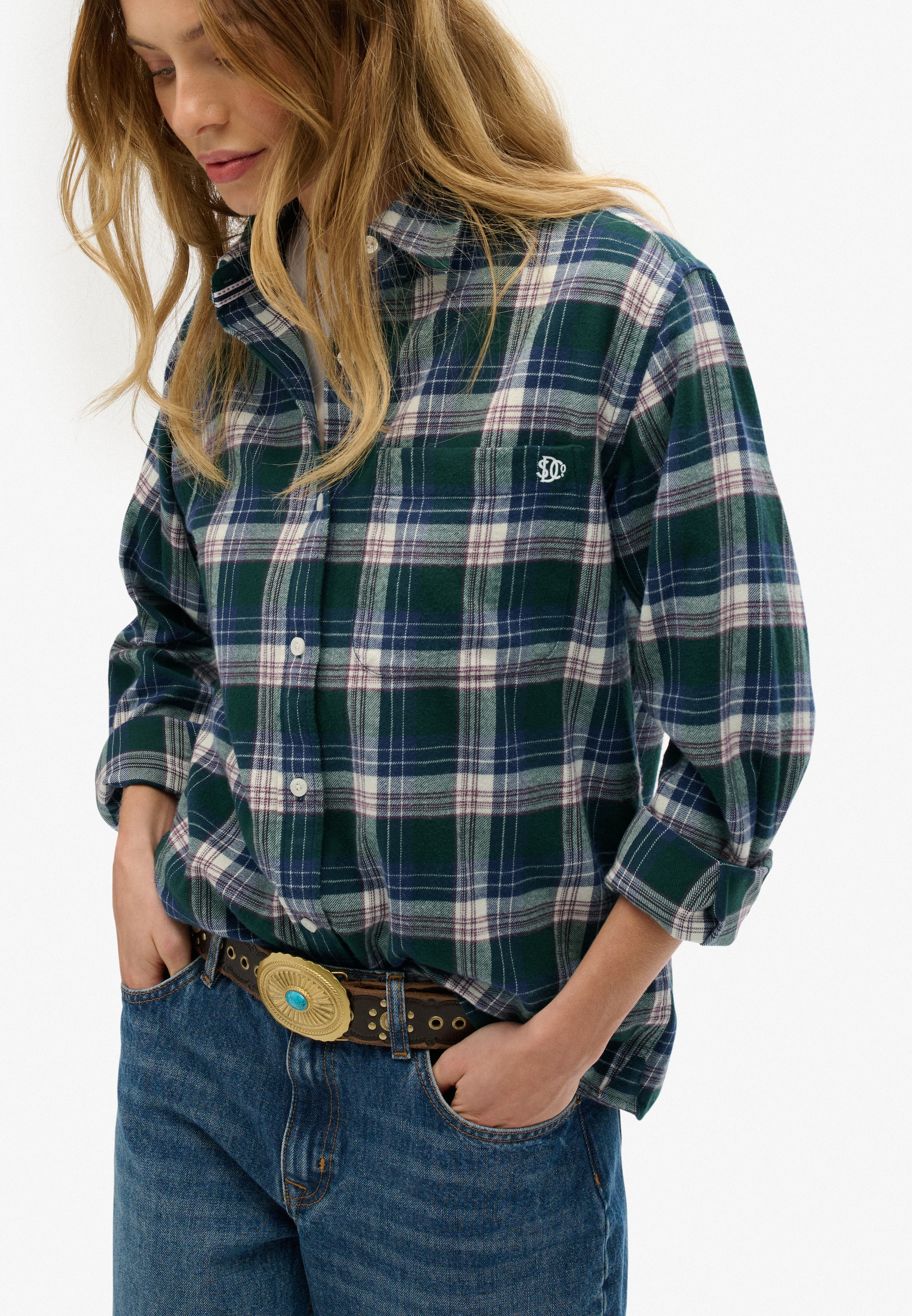 Superdry Karobluse »CHECK FLANNEL BOYFRIEND SHIRT«