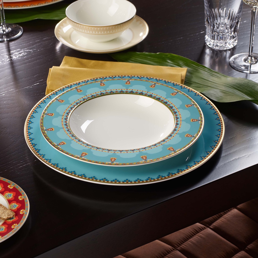 Villeroy & Boch Suppenteller »Suppenteller Samarkand Aquamarin ø 24,8 cm bunt«
