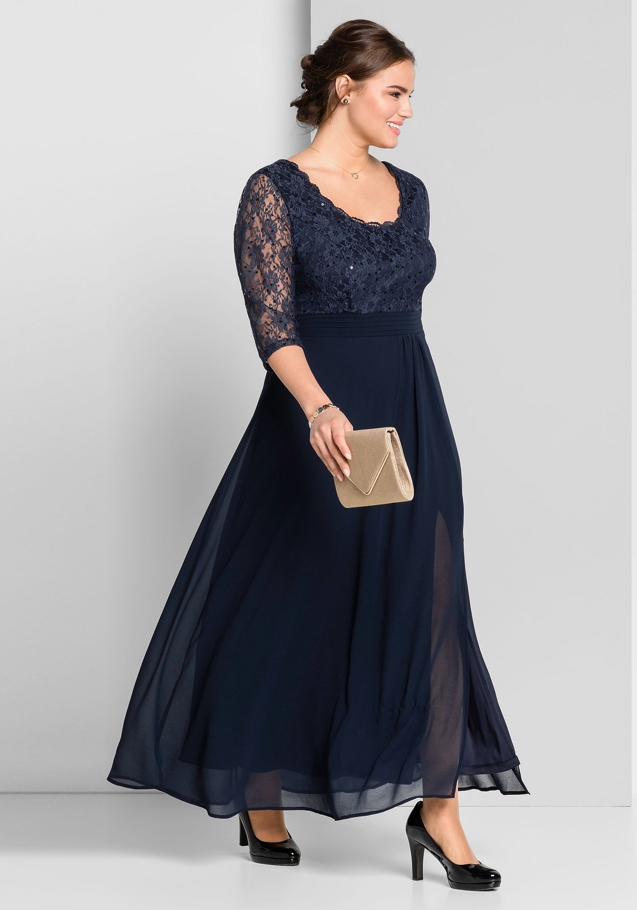 Sheego Abendkleid »Abendkleid mit weitem Rockteil«