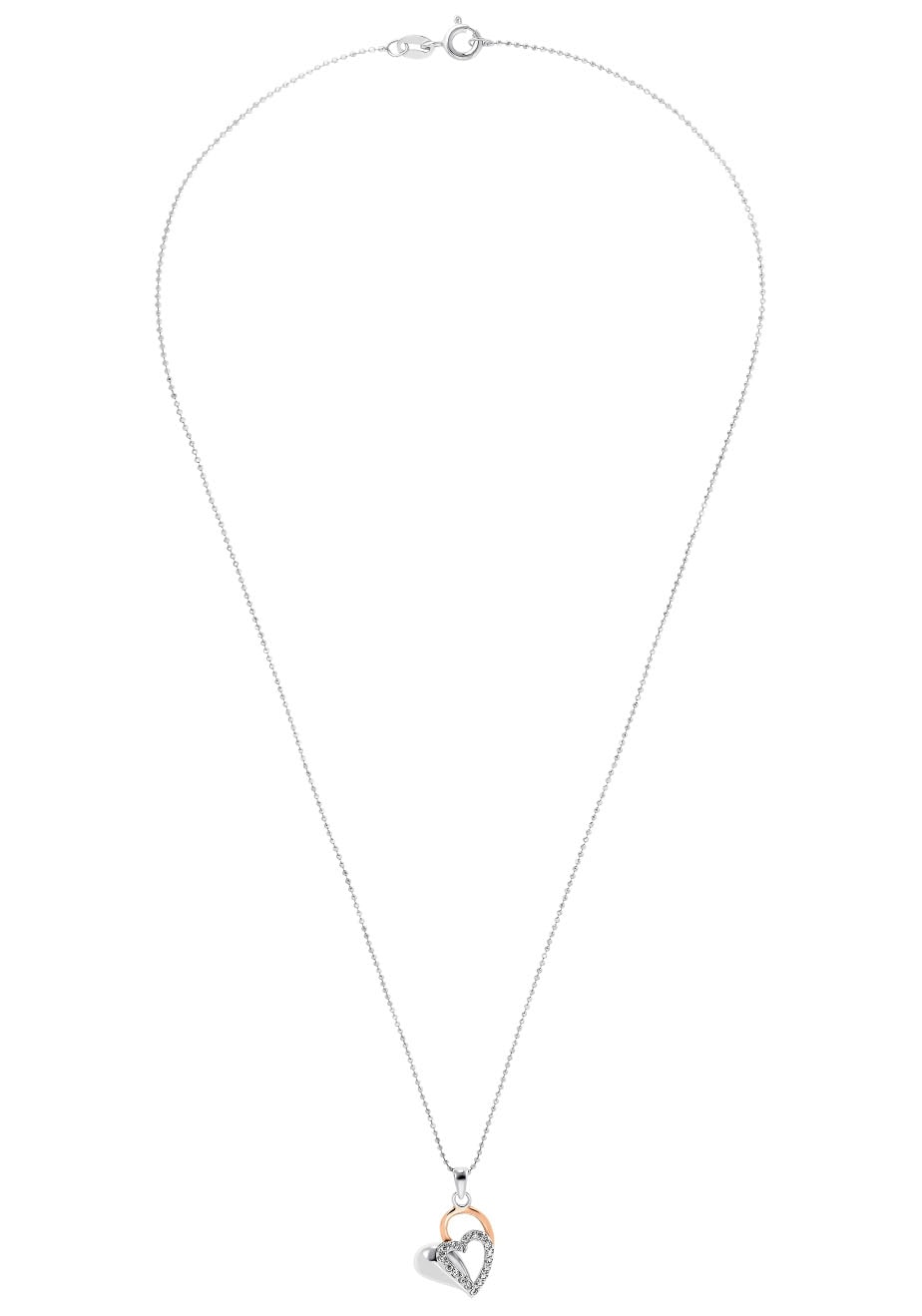 Amor Kette mit Anhänger »Hearts« mit Zirkonia (synth.)