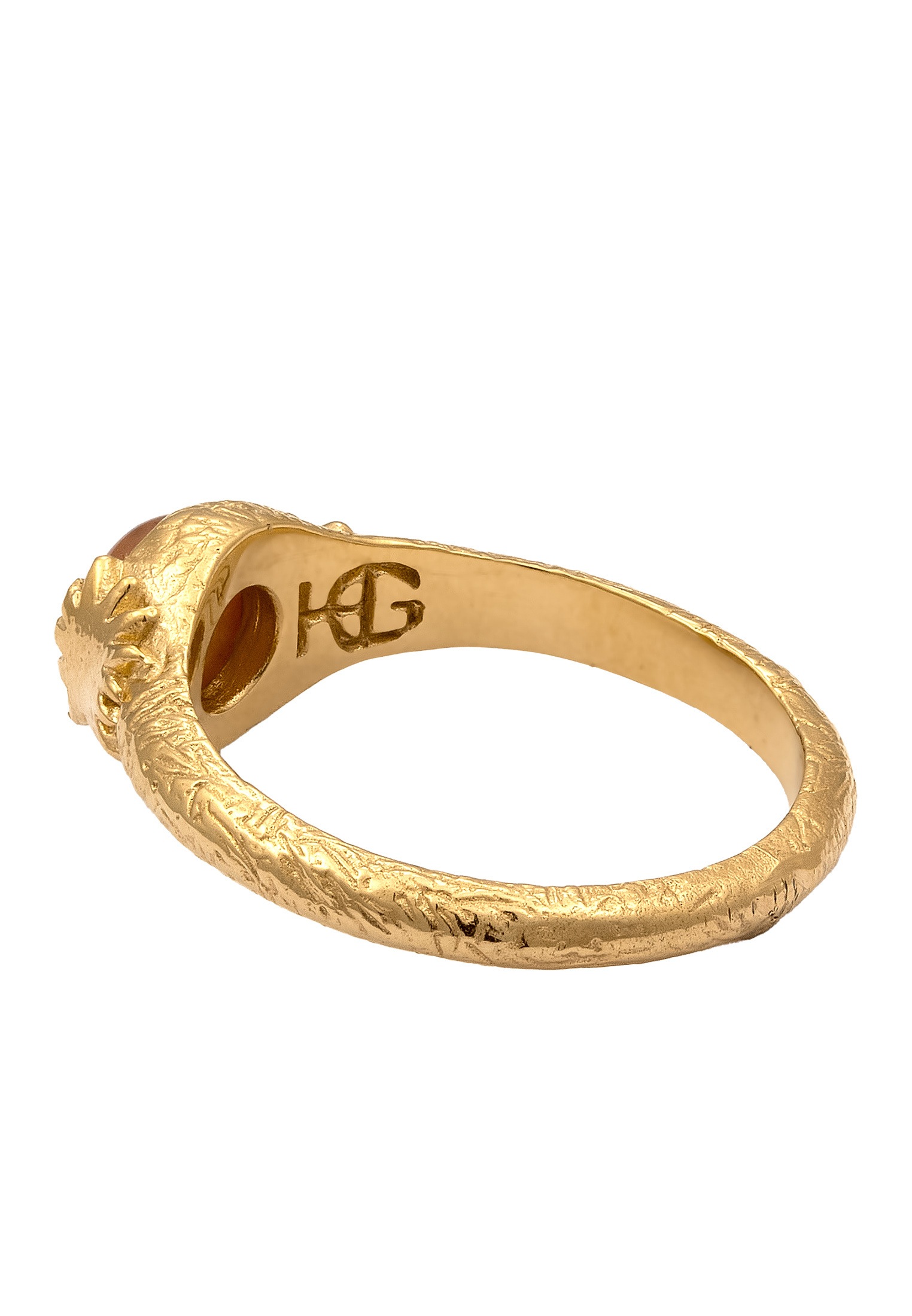 HAZE & GLORY Silberring »Ring Sonnenstein Orange 925 Sterling Silber - Sun Whisper«