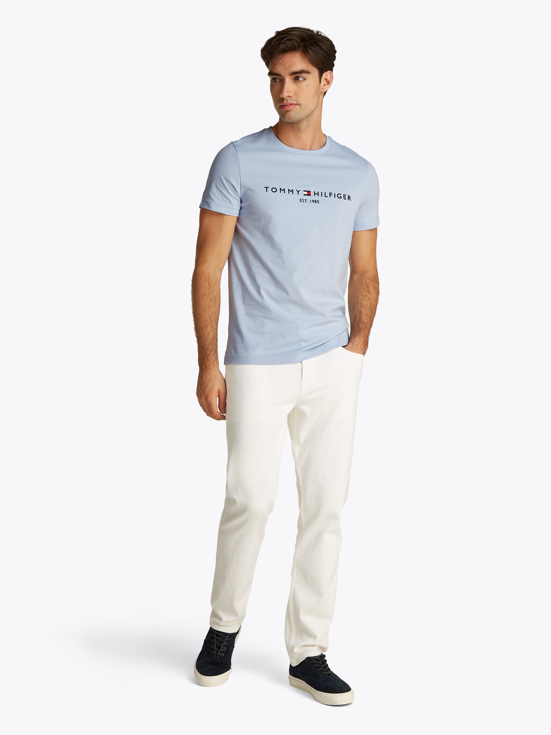 Tommy Hilfiger T-Shirt »TOMMY LOGO TEE«, aus reiner Baumwolle