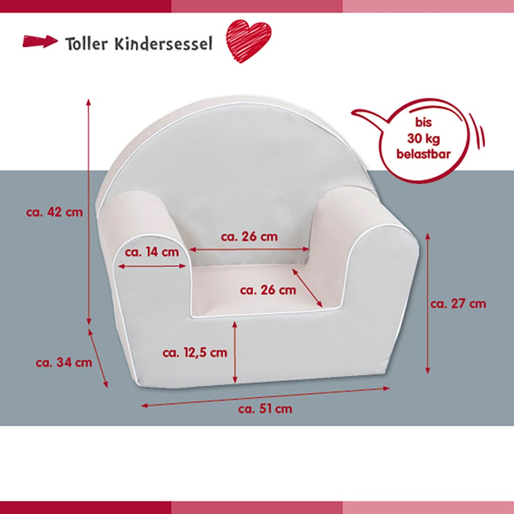 Knorrtoys® Sessel »Soft Blue«, für Kinder; Made in Europe