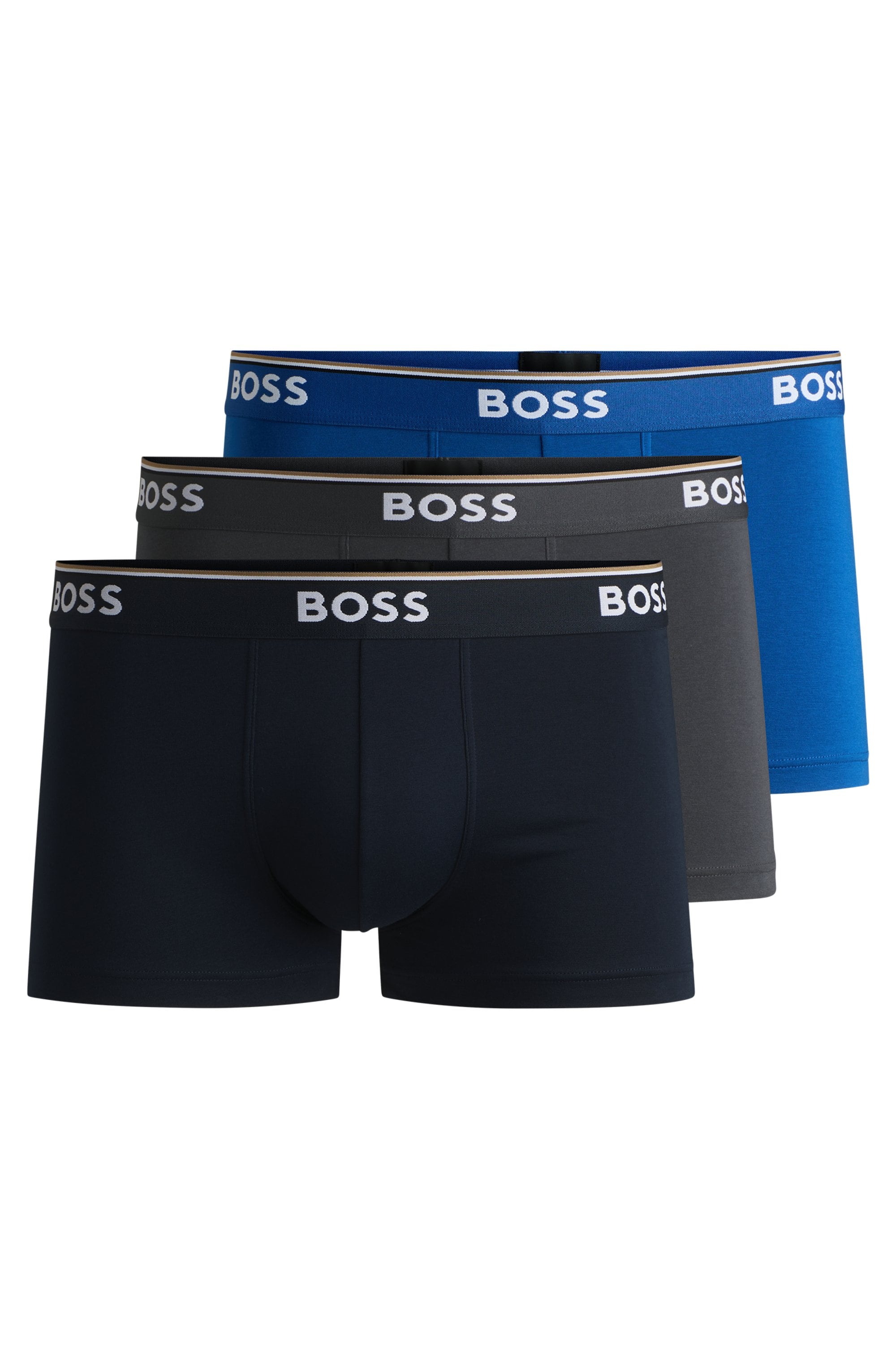 BOSS Boxer »TRUNK 3 PACK«, (3 St.), BOSS Schriftzug auf dem Bund