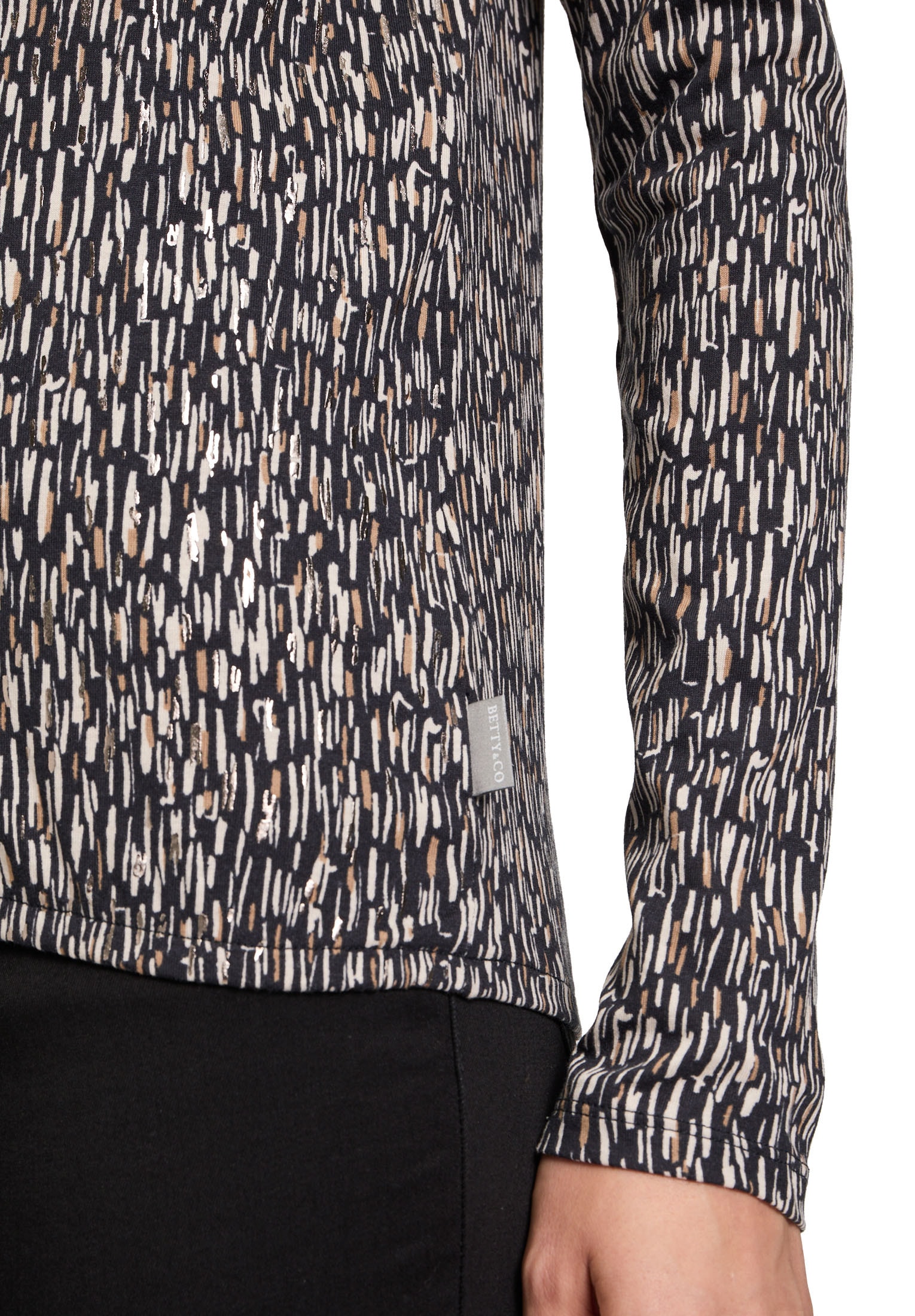 Betty&Co Langarmshirt »Blusenshirt mit Gummizug«