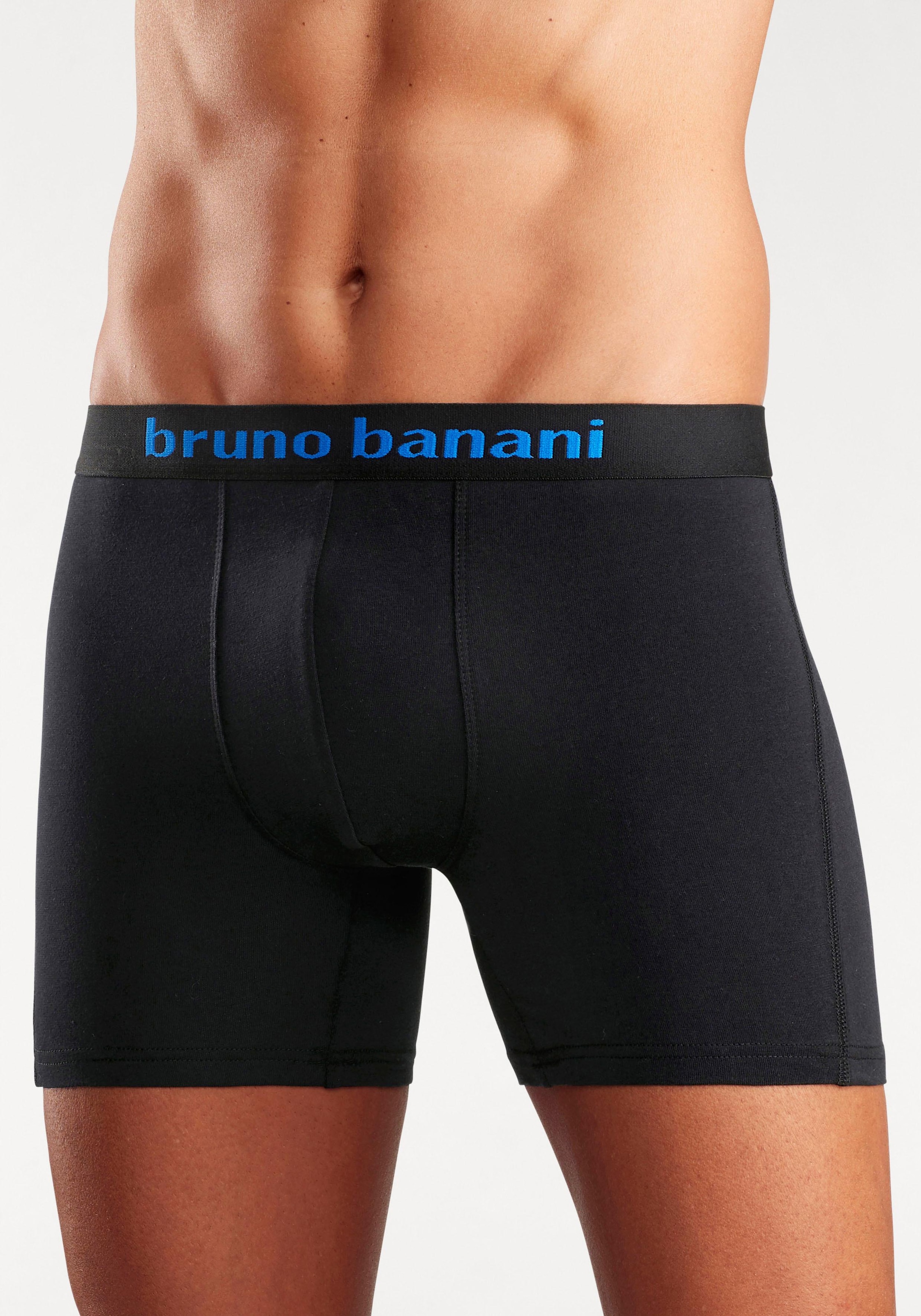 Bruno Banani Boxer »Boxershorts für Herren«, (Packung, 4 St.), mit längerem Bein und auffälligen Logobund