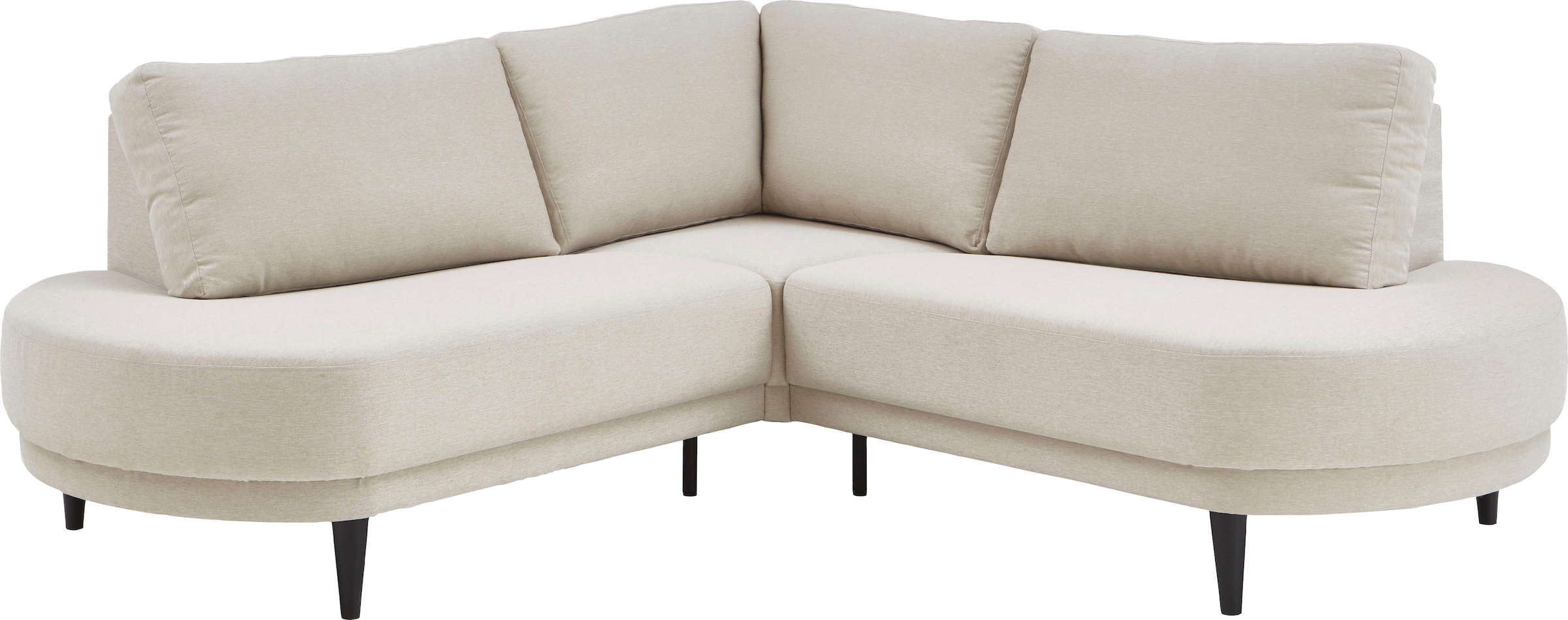 ATLANTIC home collection Ecksofa »Ronny L-Form«, mit Wellenunterfederung, organische Formsprache, organisches Sofa