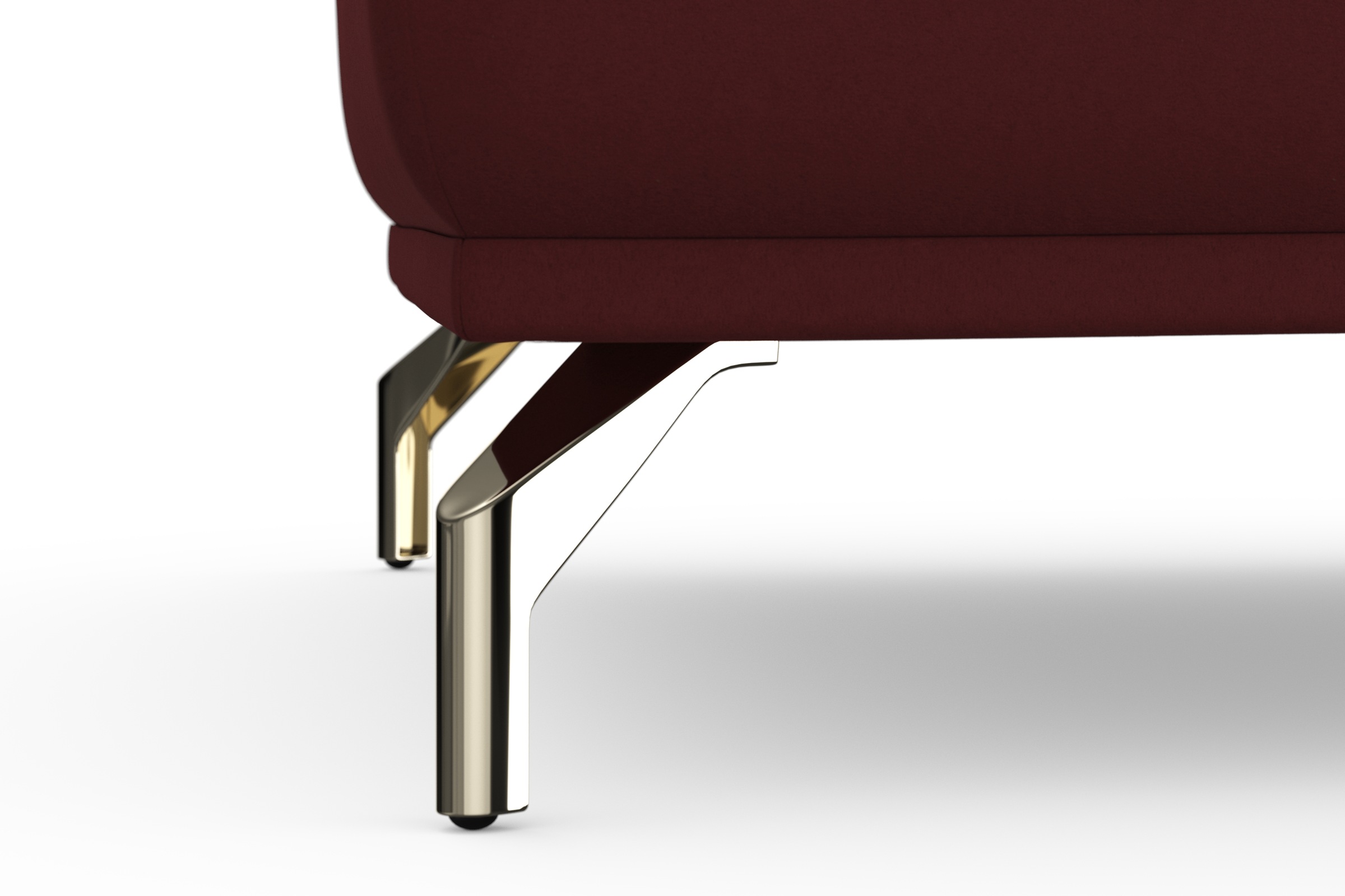 sit&more Hocker »Bailando«, mit Federkern und satinierten Nickelfüßen