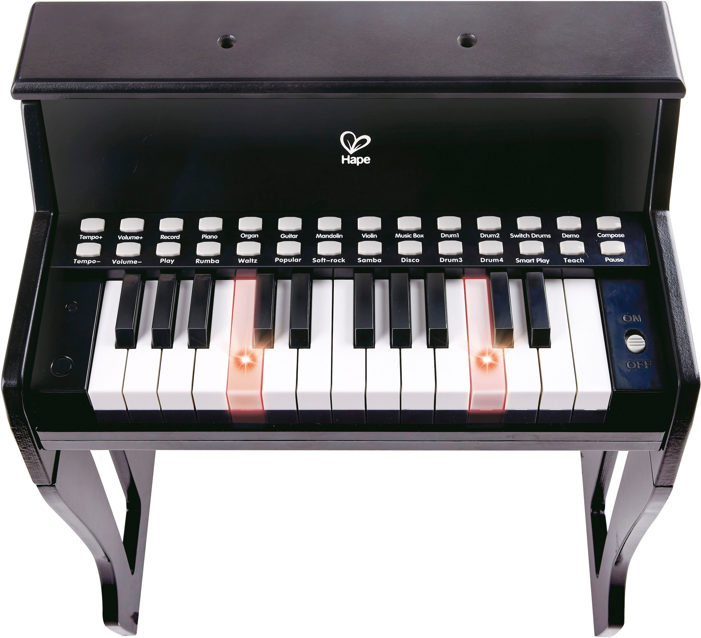 Hape Spielzeug-Musikinstrument »Leuchttasten-Piano mit Hocker«, FSC®- schützt Wald - weltweit